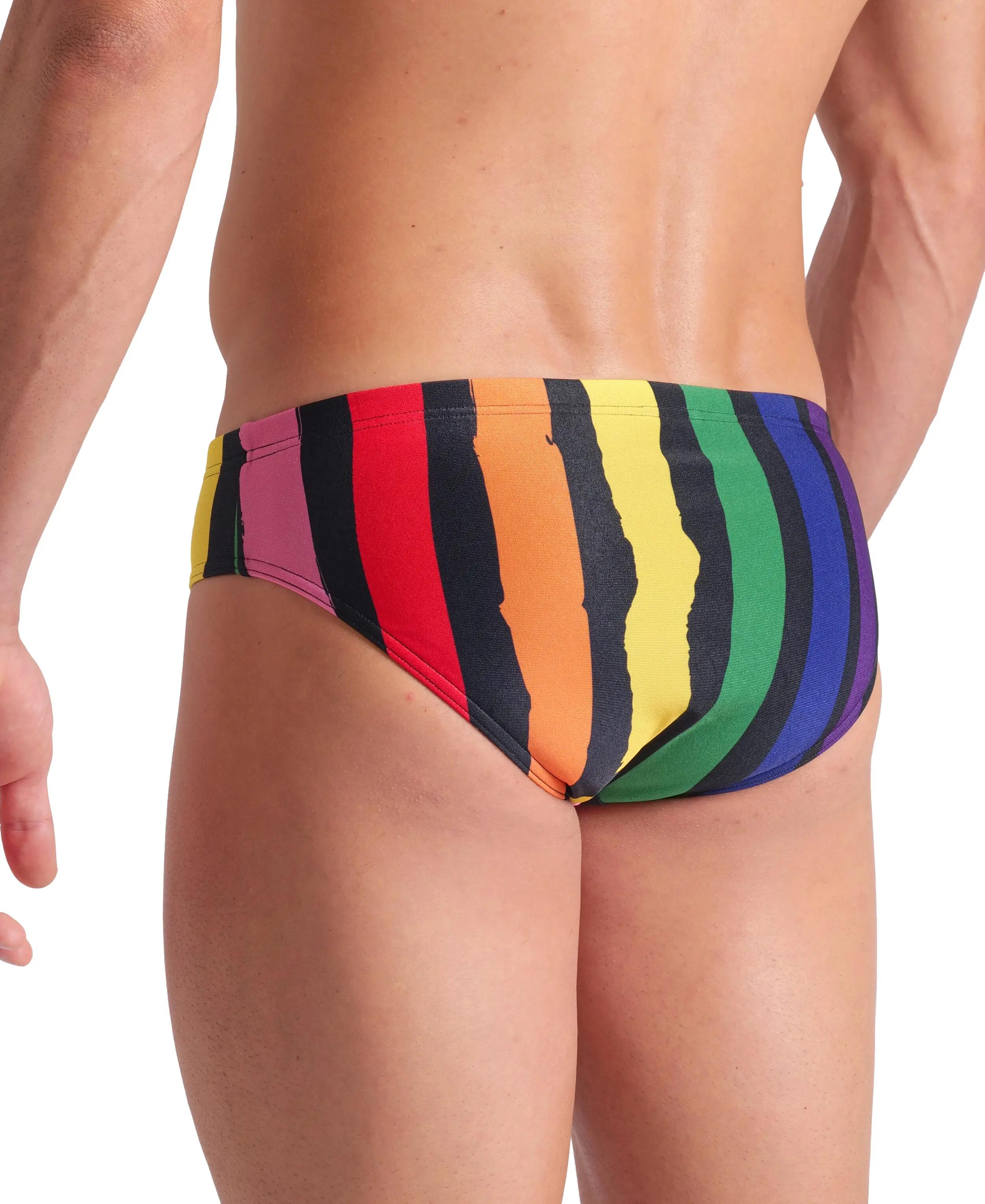 Cueca Arena Let it Beat - Preto Multicolorido / Preto - Tamanho 34 4/6
