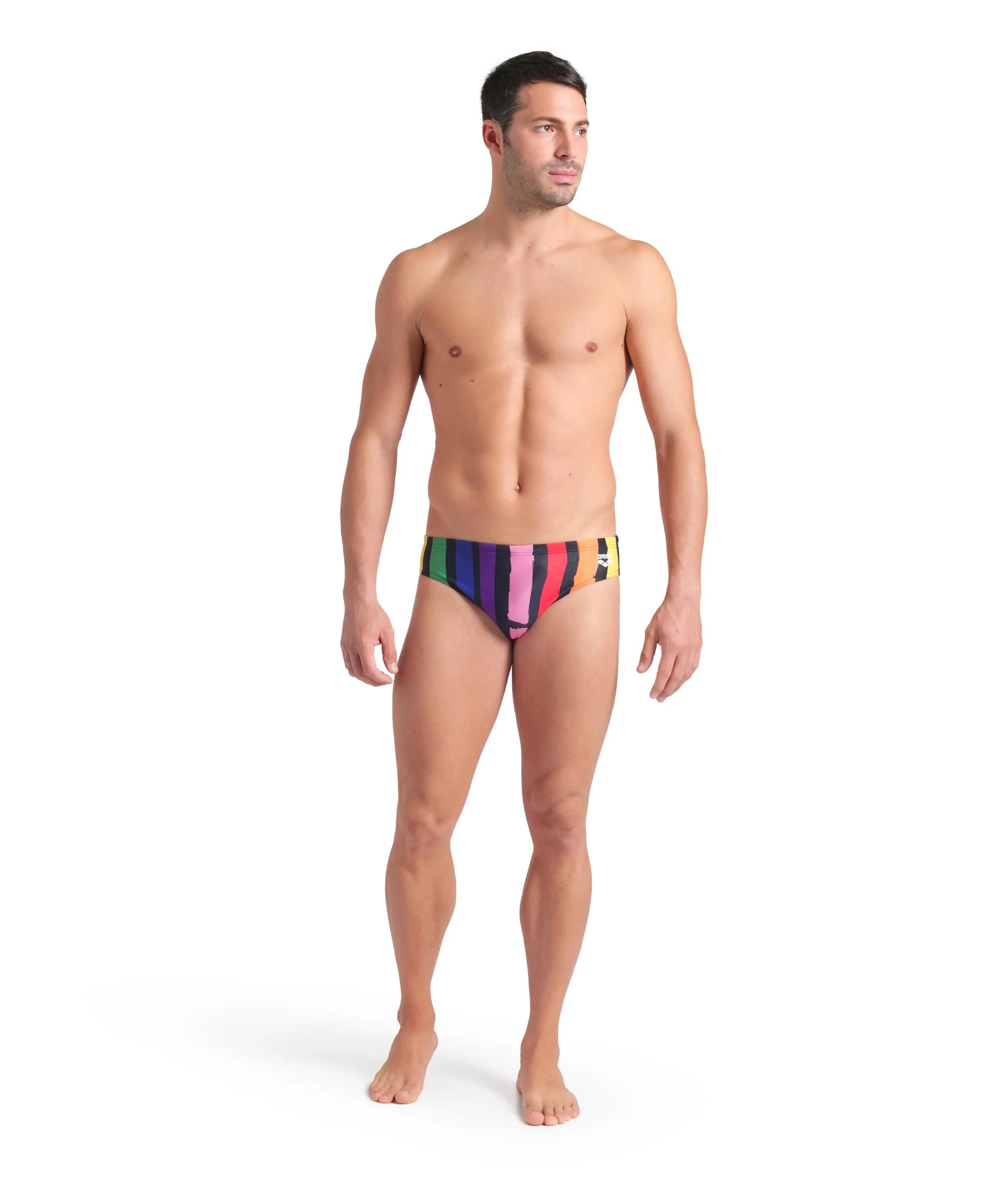 Cueca Arena Let it Beat - Preto Multicolorido / Preto - Tamanho 34 3/6