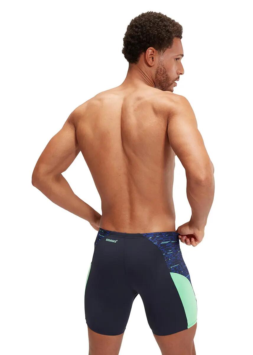 Speedo Épissure moyenne END+ MAX Jammer - Bleu marine / Vert 2/6