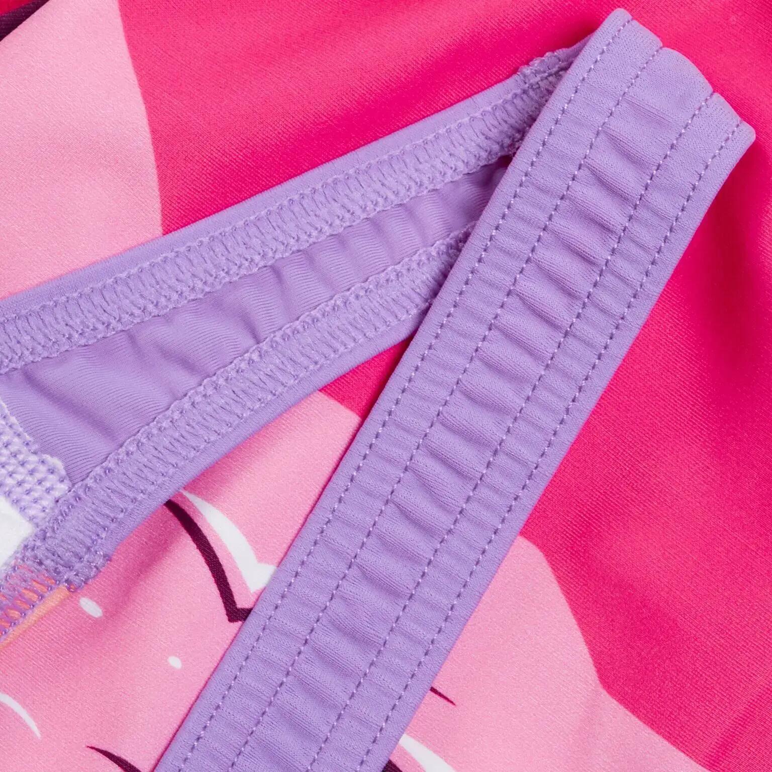 Maillot de bain Speedo Apprendre à nager imprimé dos croisé - Rose/Orange - 4/5