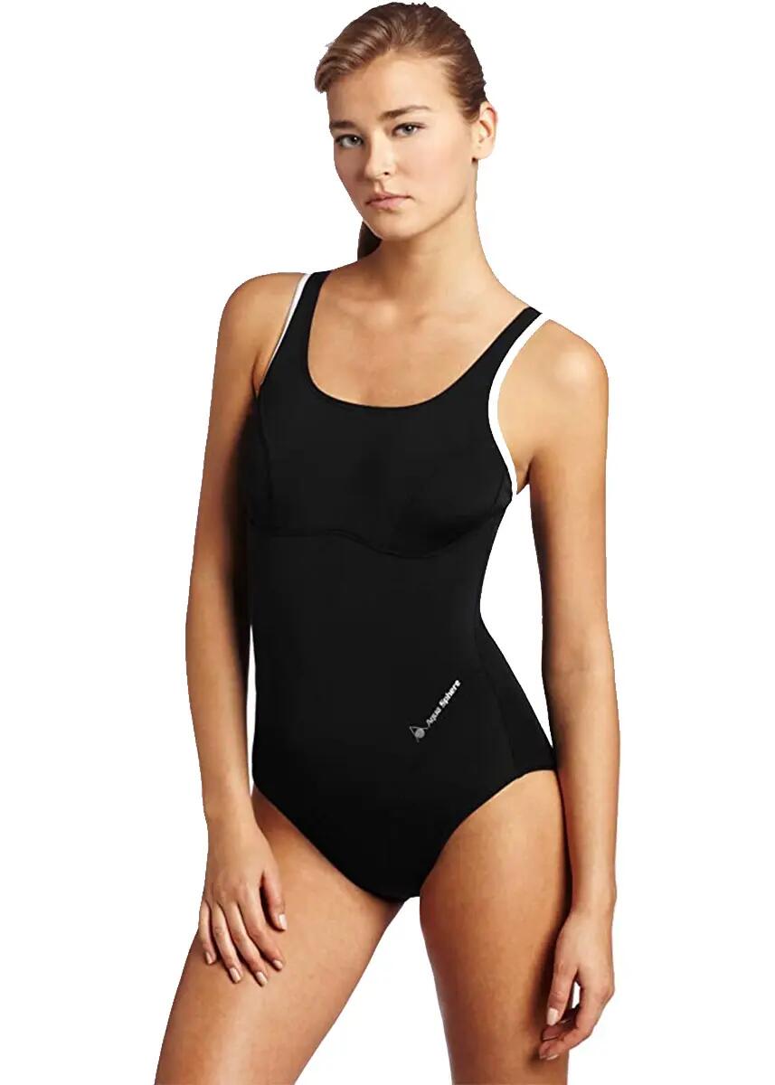 Aquasphere Maiô feminino Rachel - Preto 5/5