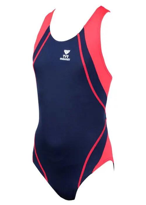 TYR Filles Titan Splice Maxback Bleu Marine Rouge 1/4