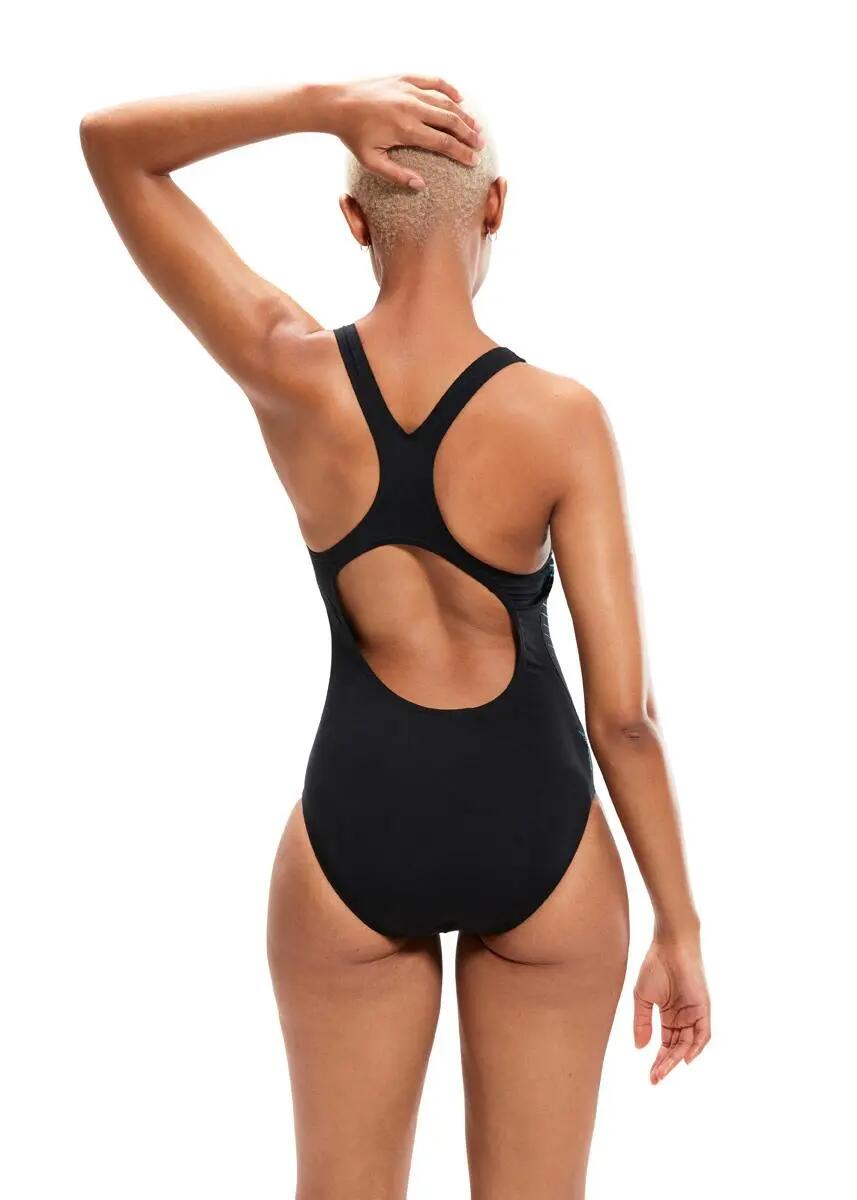 Maillot de bain Speedo Medalist imprimé numérique - Noir/Bleu - Taille 28 4/6