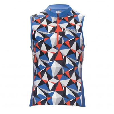 Zoot suit heren performance tri mouwloos shirt - vivid blue camo