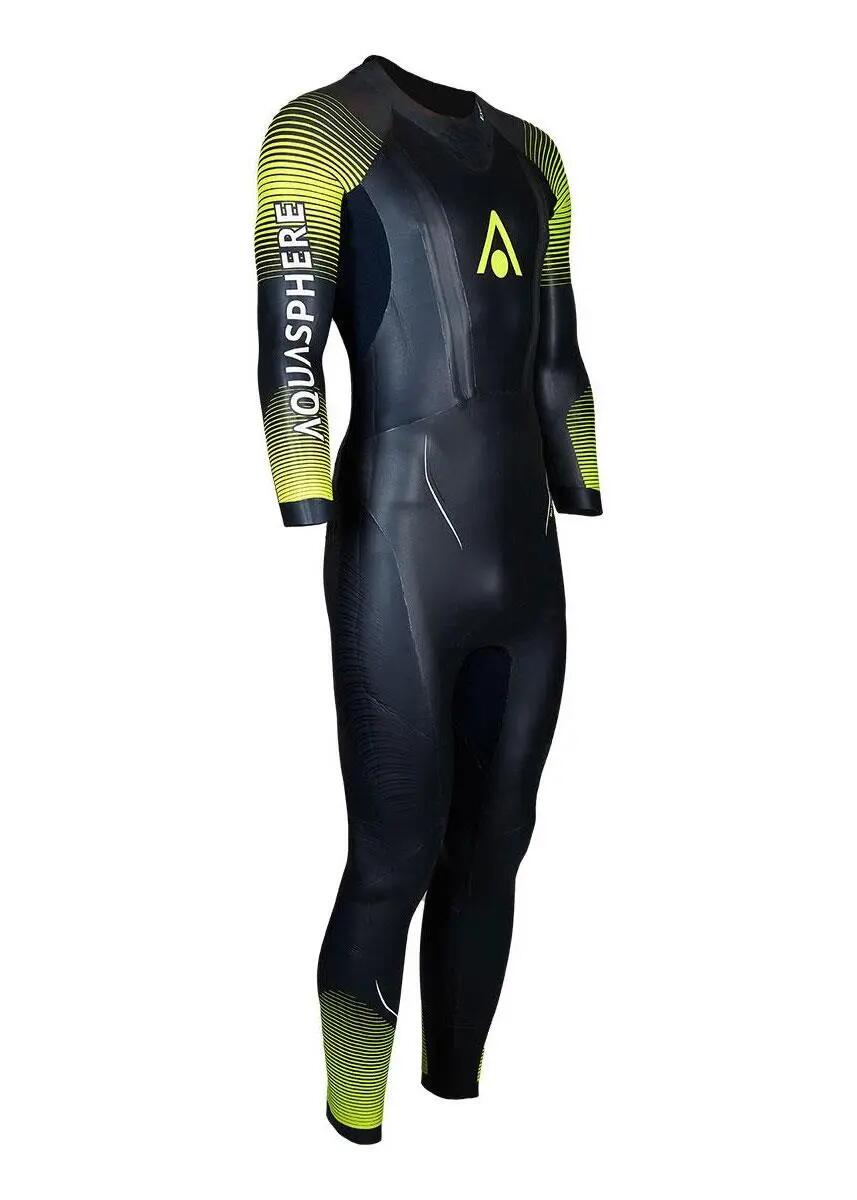 Aquasphere Combinaison Exocet Ultra pour homme - Noir/Vert citron 5/6