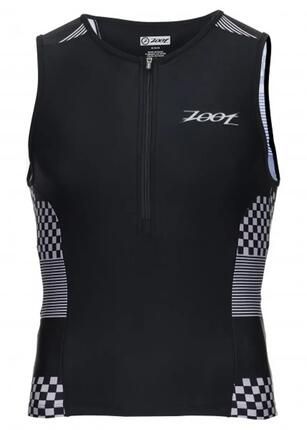 Zoot Débardeur de triathlon pour homme - Motifs à carreaux argentés