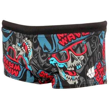 Mad Wave Maillot de bain Jolly Roger pour garçon, noir/rouge