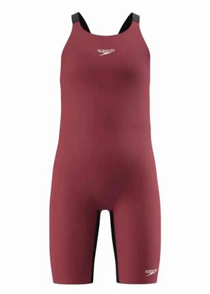 Speedo Girls Fastskin Junior Endurance+ Max Openback Kneeskin - Red/Black -