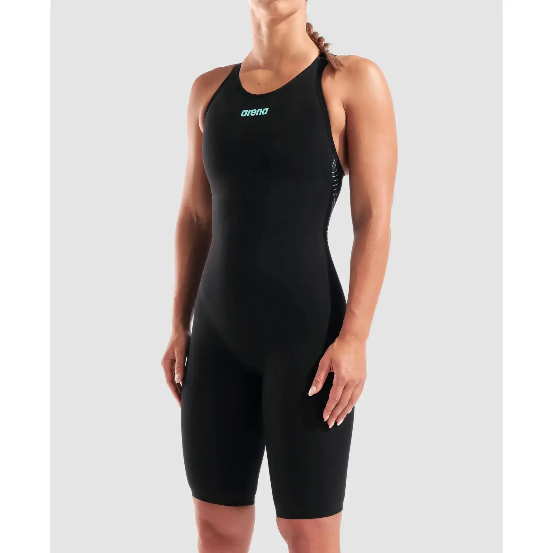 Combinaison intégrale Arena Powerskin Veloce dos ouvert - Noir/Turquoise 2/7