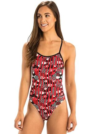 Dolfin Maillot de bain Reliance Veyron dos en V - Rouge