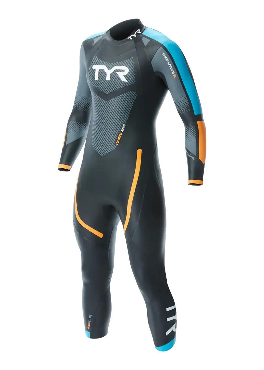 TYR Fato de mergulho masculino categoria 2 - preto 3/4