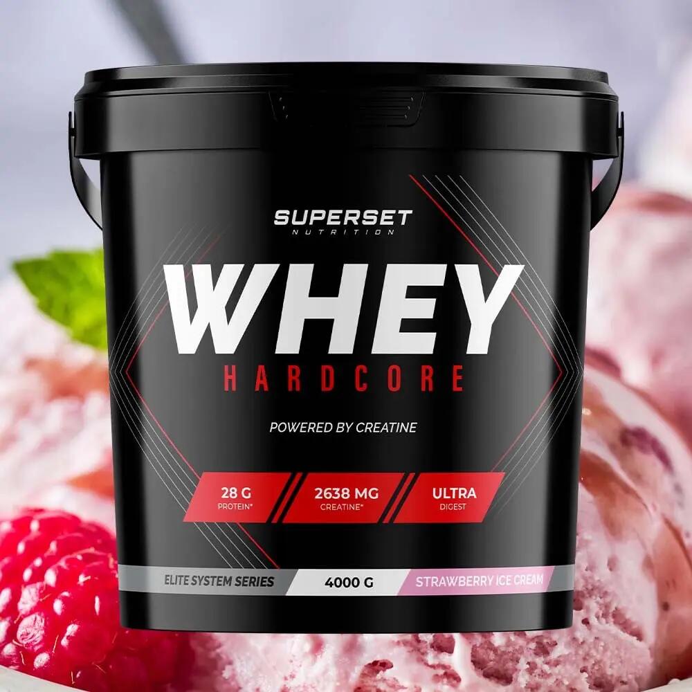 Proteína Whey - Whey Hardcore (4kg) - Helado De Fresa 5/5