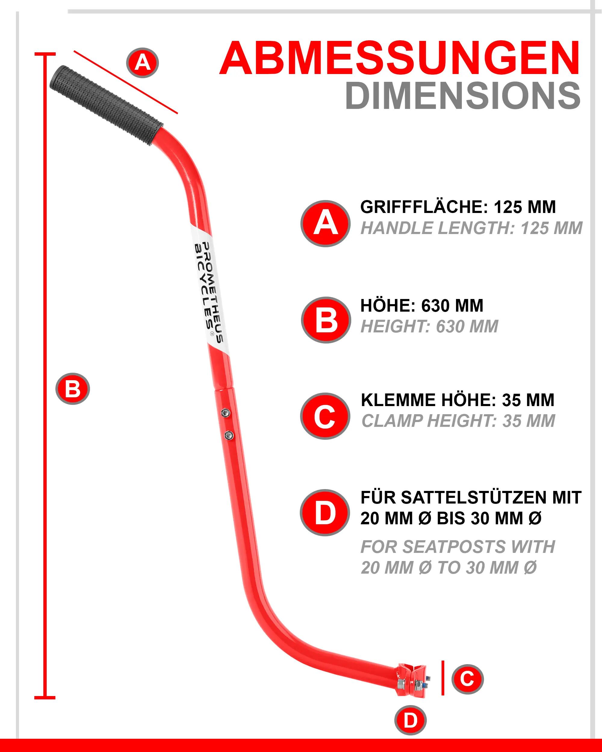 Barre de guidage et d’apprentissage vélo enfant 630 mm, 10–20 pouces 3/7