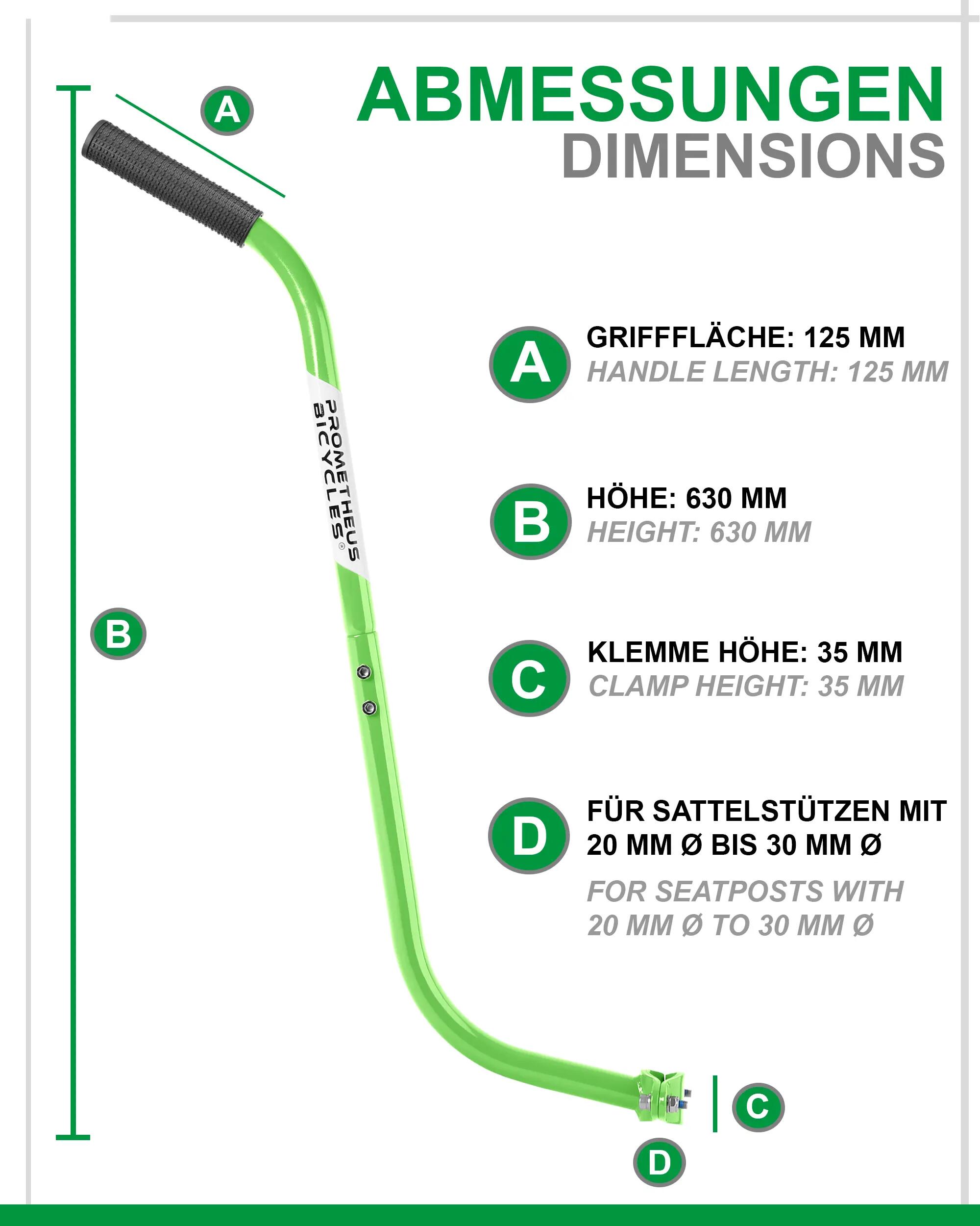 Barra de aprendizaje para bici infantil 630 mm, 10–20 pulgadas 3/7