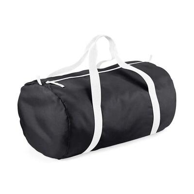 Bagbase packaway barrel bag - zwart / wit