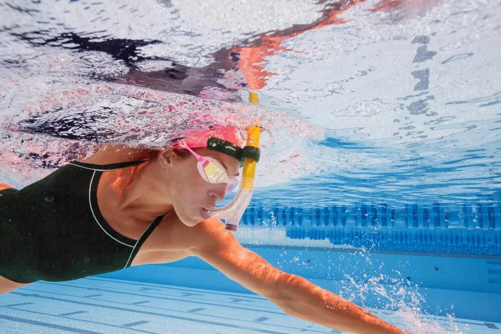Snorkel para nadadores adultos Finis - Amarillo 5/7