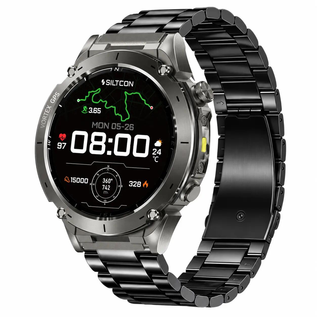 Smartwatch Vortex GPS AMOLED belfunctie 200+ sportmodi 1/14