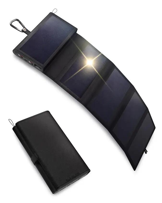 Batteria esterna solare 10000 mAh 8 W 5 pannelli pieghevoli Electron Nero 2/12