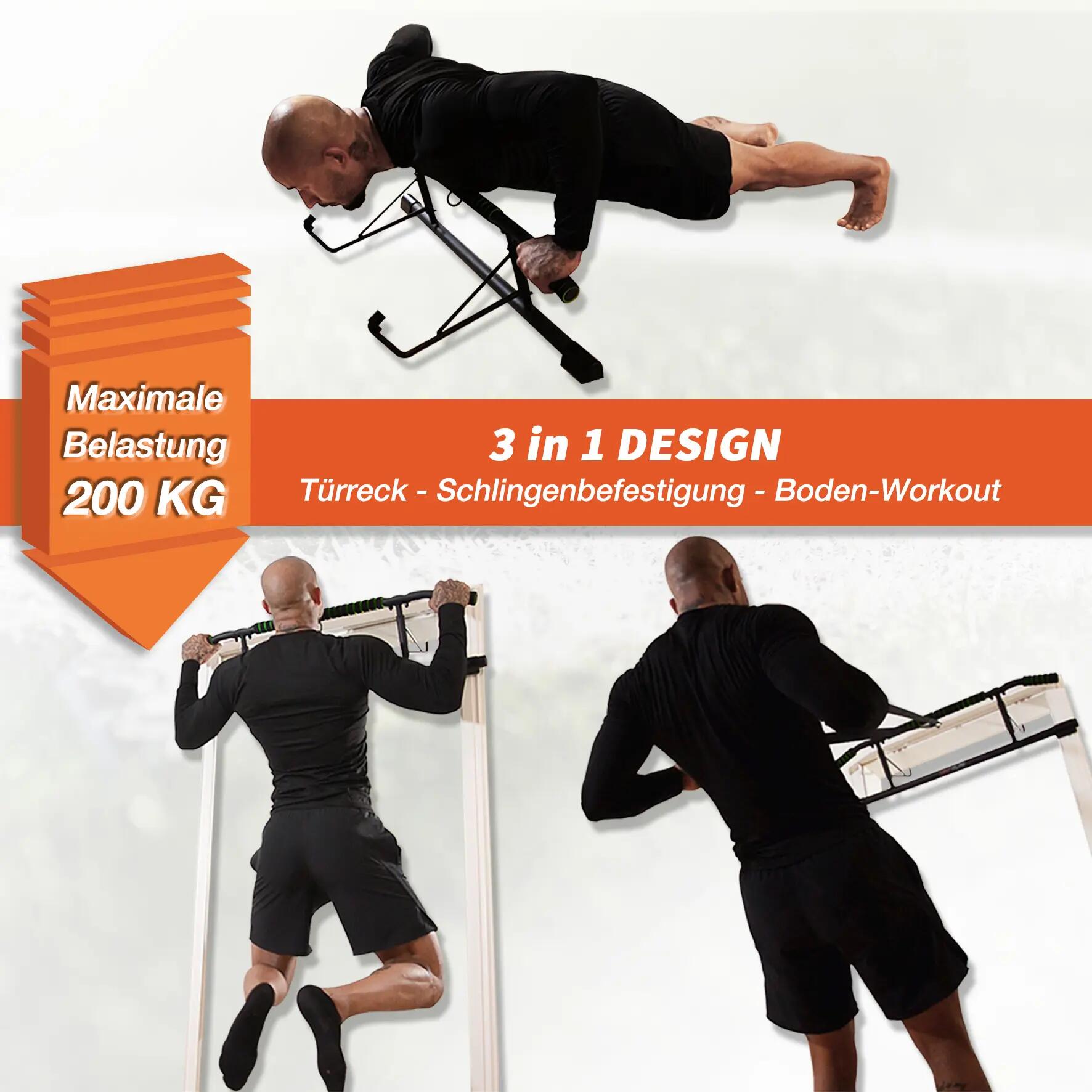 Barre de traction pour cadre de porte 3-en-1, Pull up bar Doorway, charge 200 kg 4/7