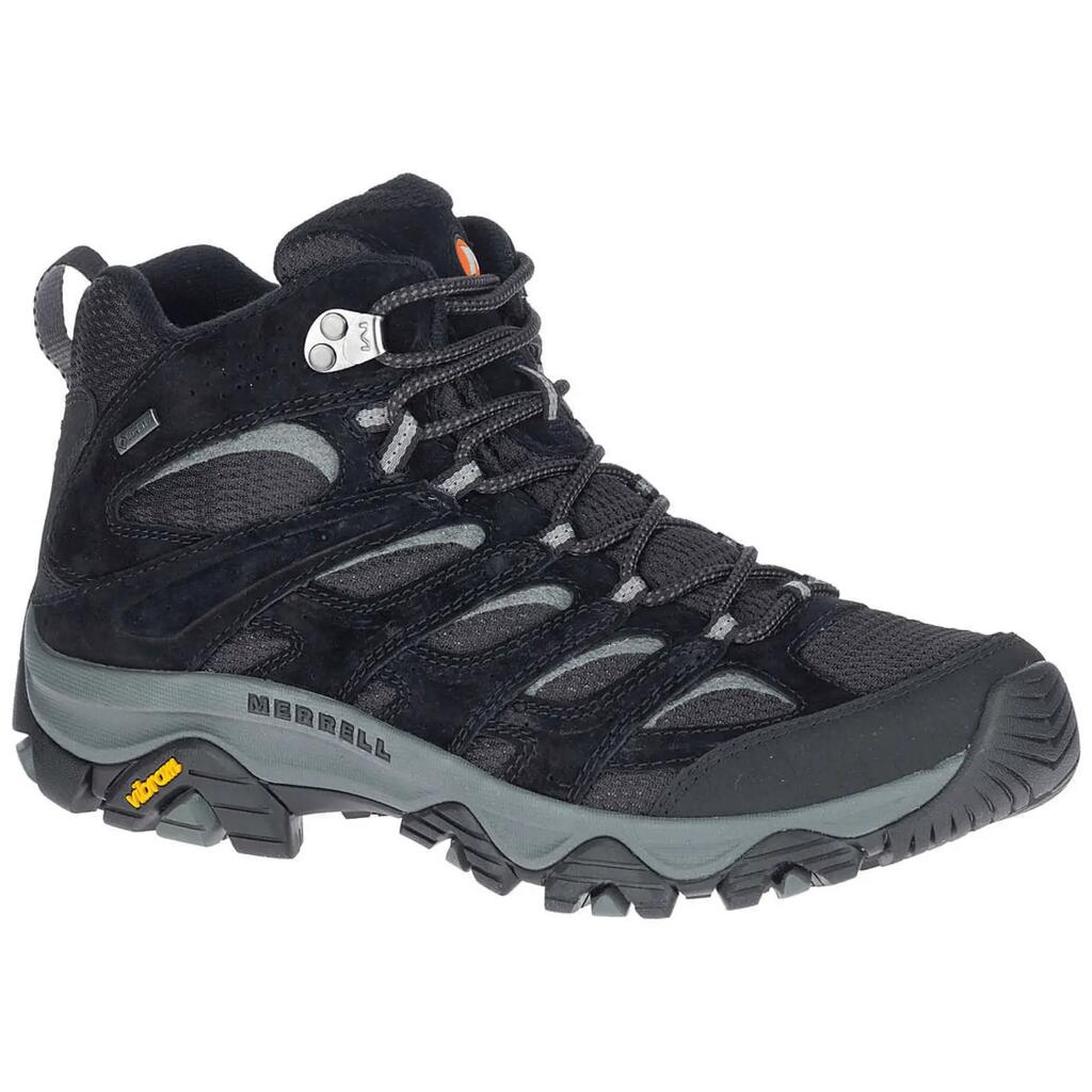 Merrell Moab 3 Mid Walking Boots-Black/Grey
