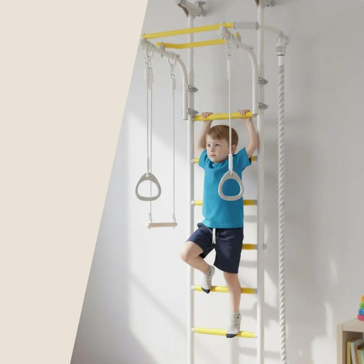 Comet 5 Metall-Sprossenwand zur Deckenmontage für Kinder 2/7