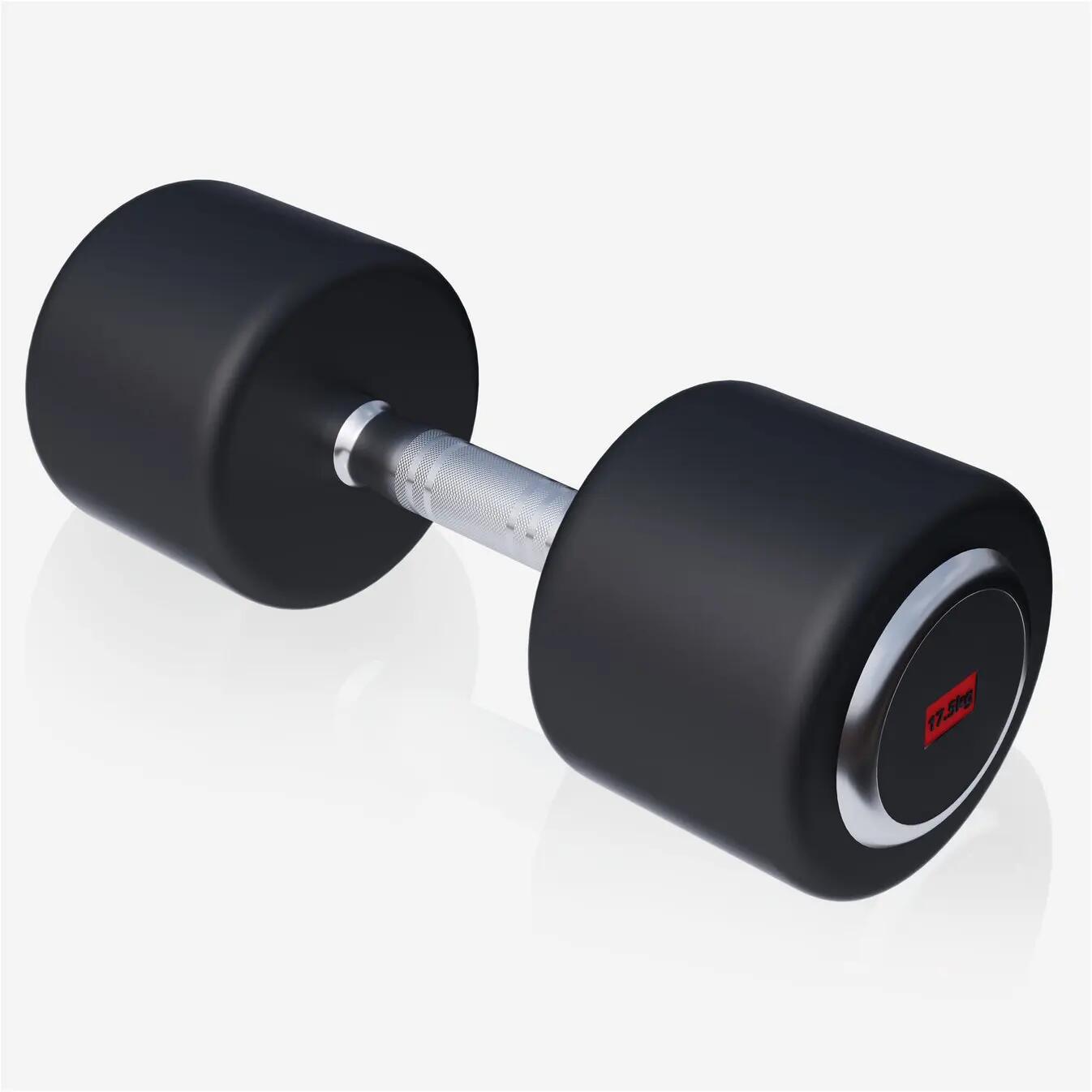 Vaste Halter 17,5 kg - Professionele Dumbbell - Rubber 7/7