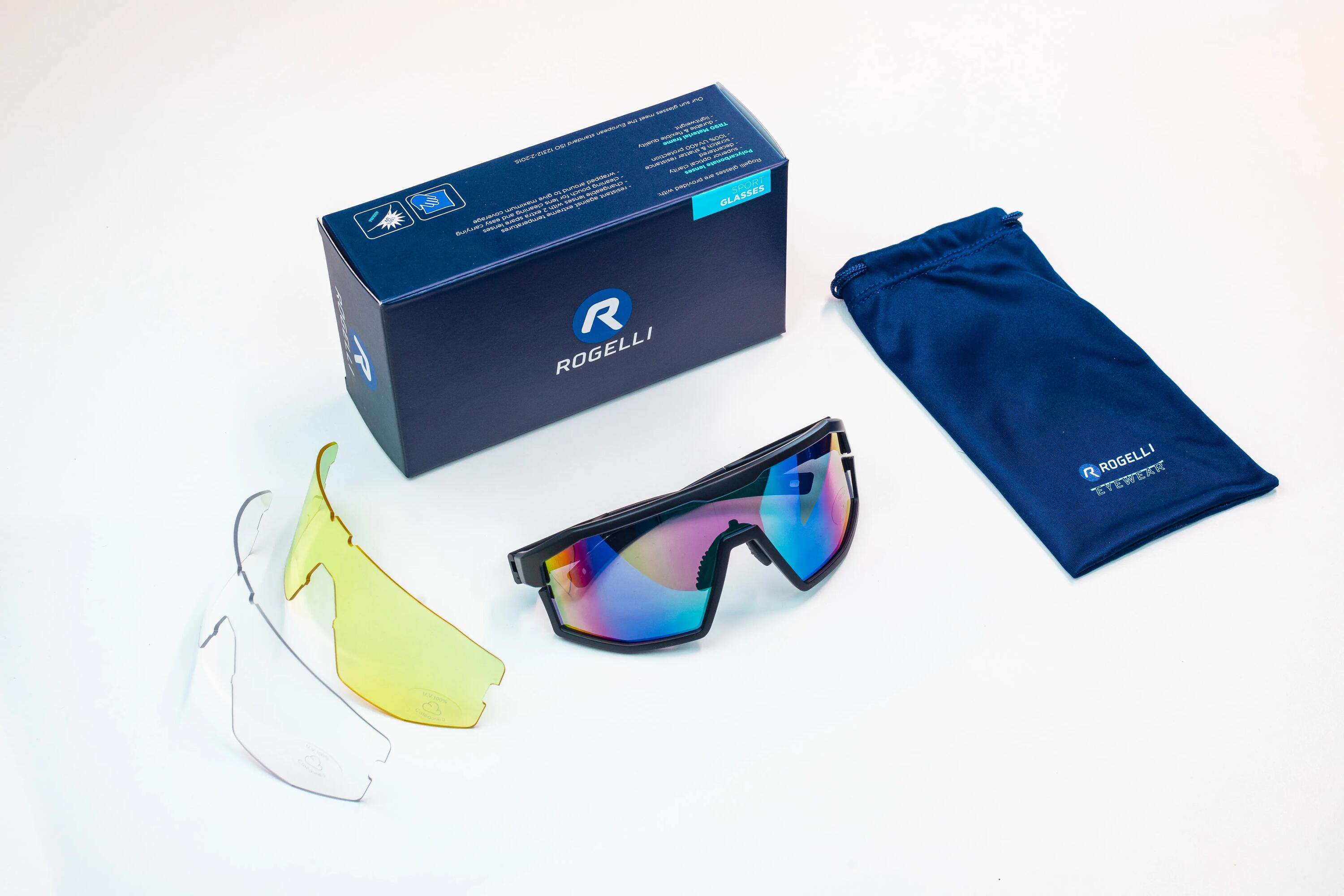 Fietsbril Wielrennen Heren en Dames - Categorie 2 - Zwart - Recon 4/7