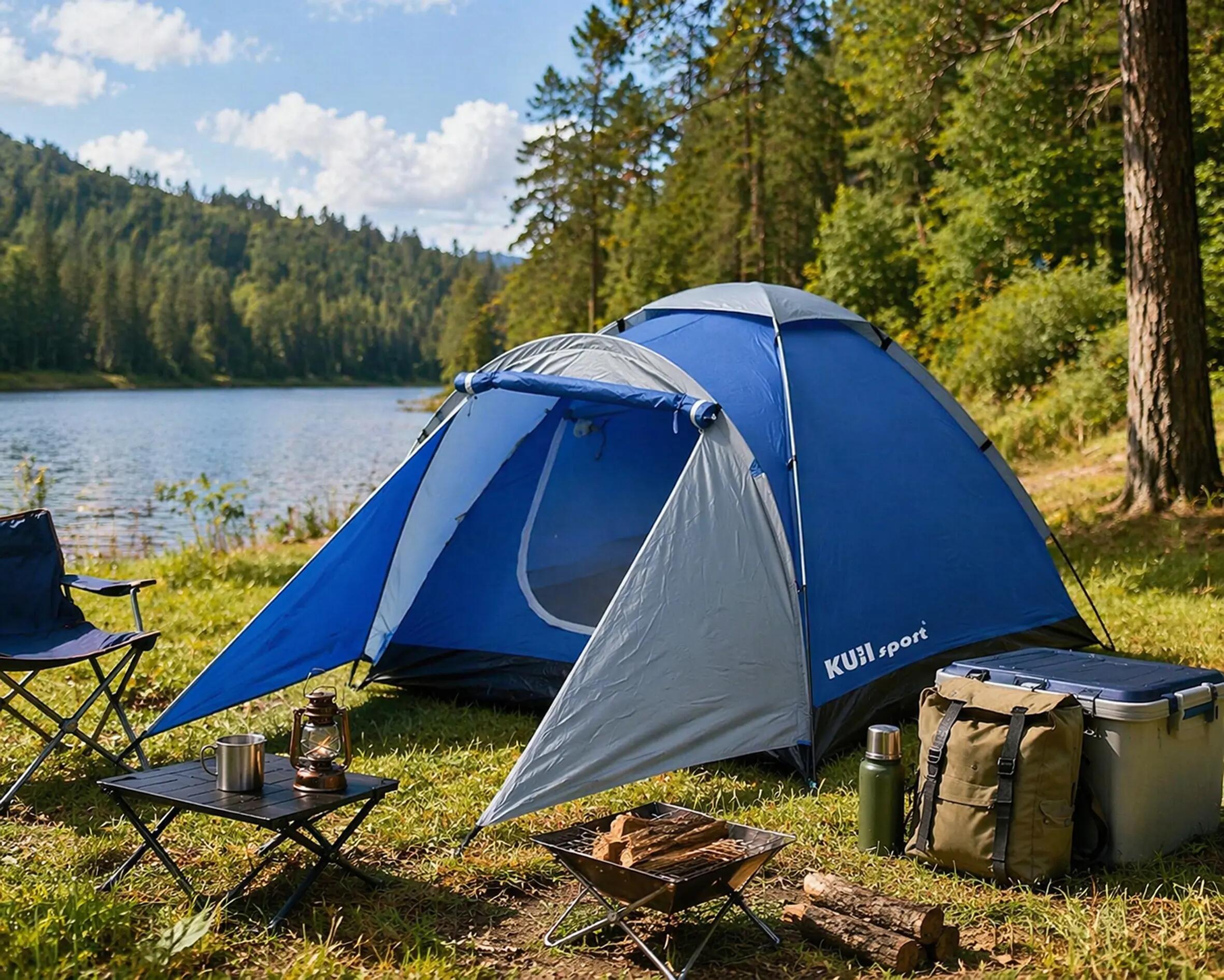 Tente monodome pour 3 personnes avec vestibule 2/7