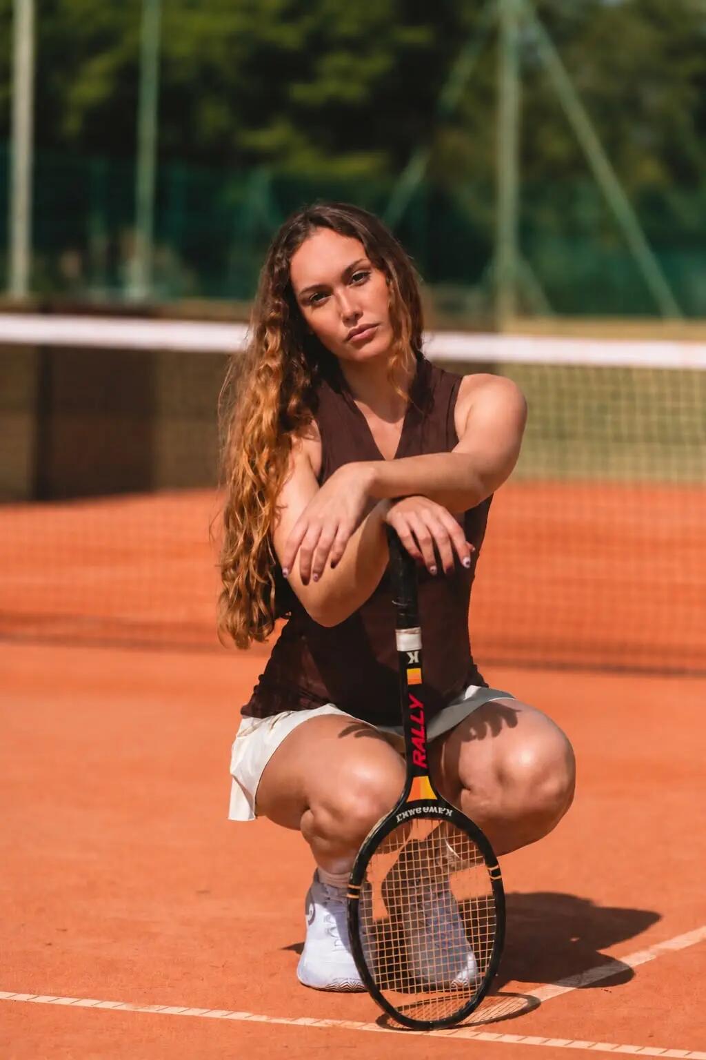 Saia BB-Sport cor chocolate para padel, tênis e pickleball. 3/6