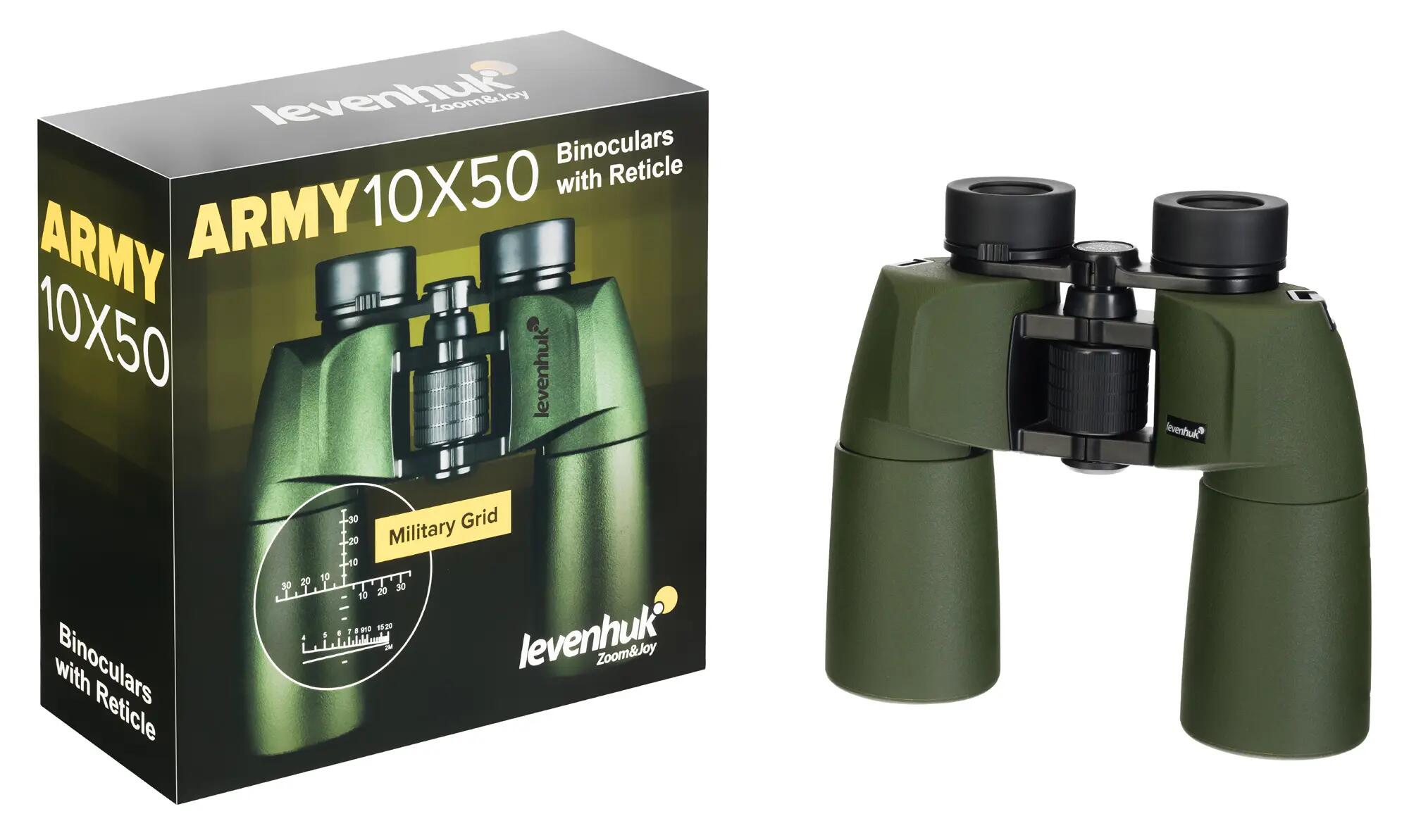 Jumelles 10 x 50 Levenhuk Army avec réticule 6/14