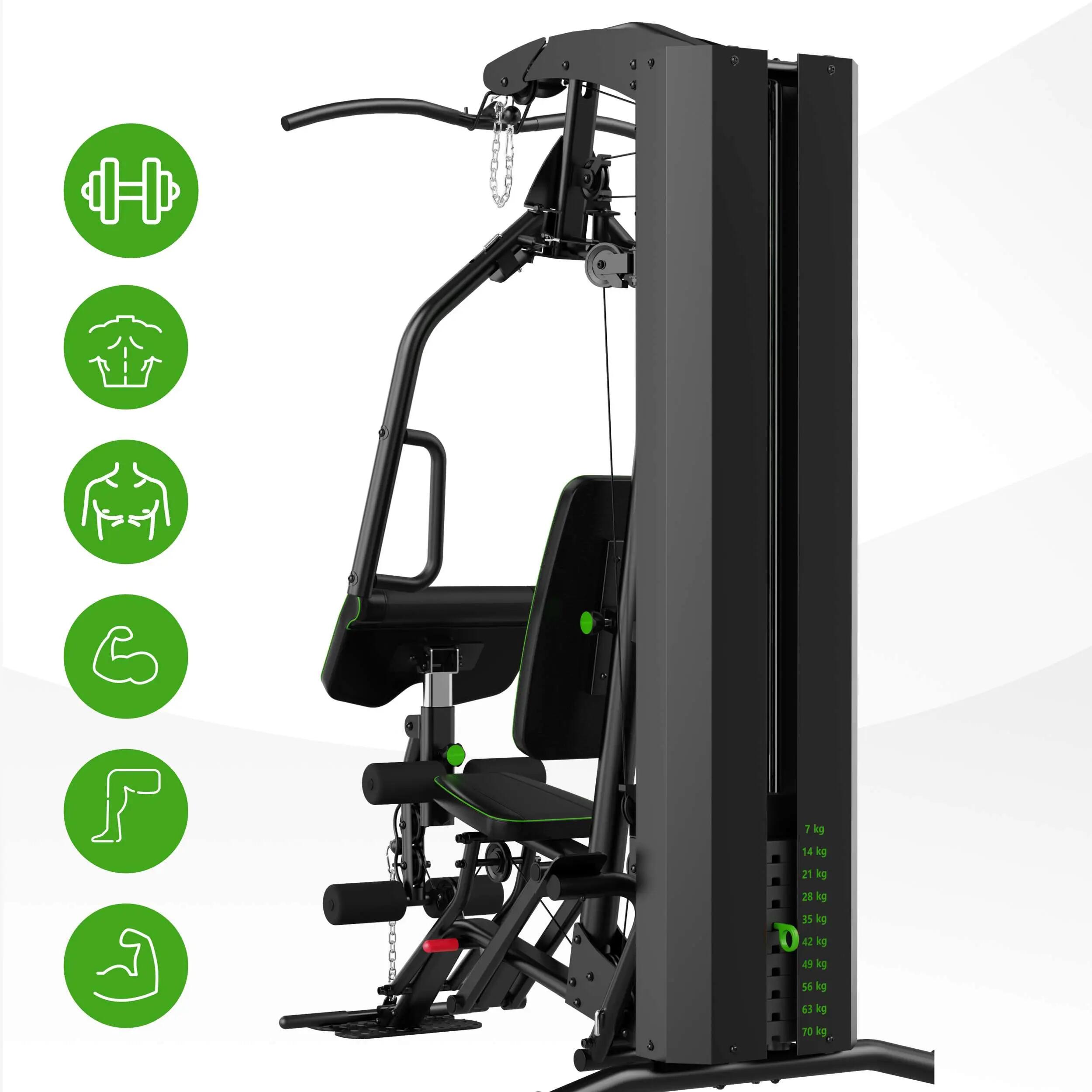 Station de musculation - Home Gym 7-70 kg avec Leg Press - HG60 2/8
