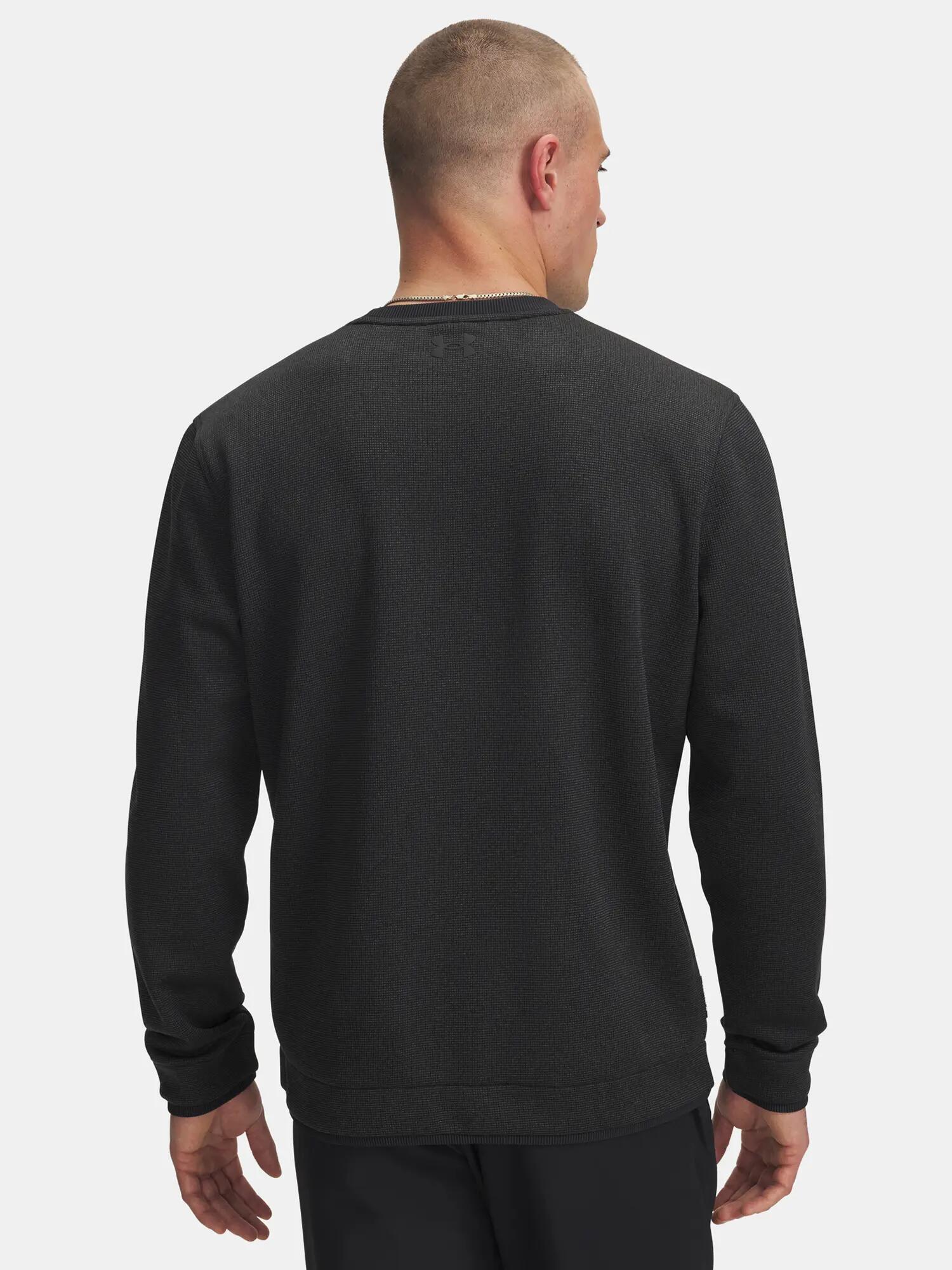 Férfi Under Armour UA M Sweater Fleece Crew-BLK pulóver 2/3