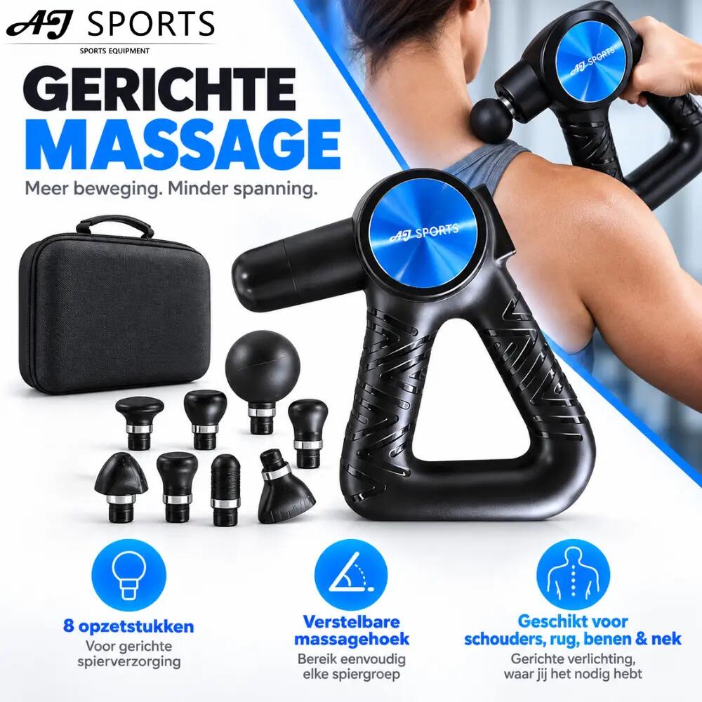 Massagepistool PRO - Massage apparaat - 8 opzetstukken - Incl. koffer 5/7