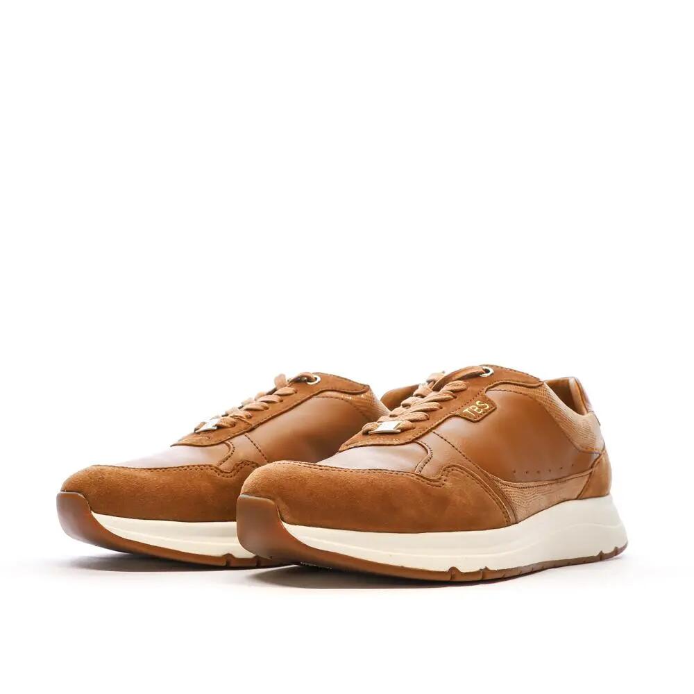 Baskets - Sport - Femme - Confort, Cuir, Lacets - Blondie - Marron 7/7