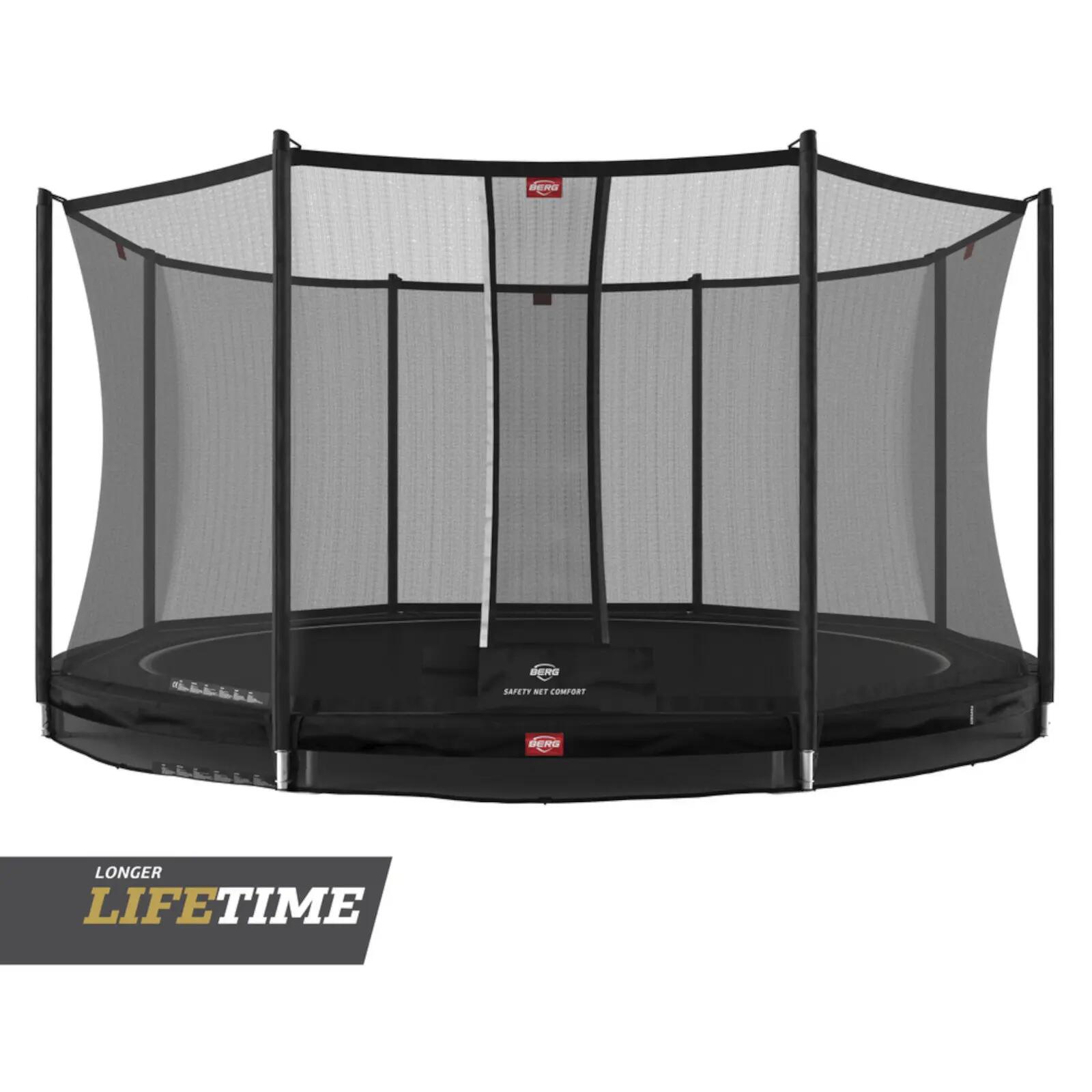 BERG Favorit InGround 330 Grey mit Sicherheitsnetz Comfort 4/4