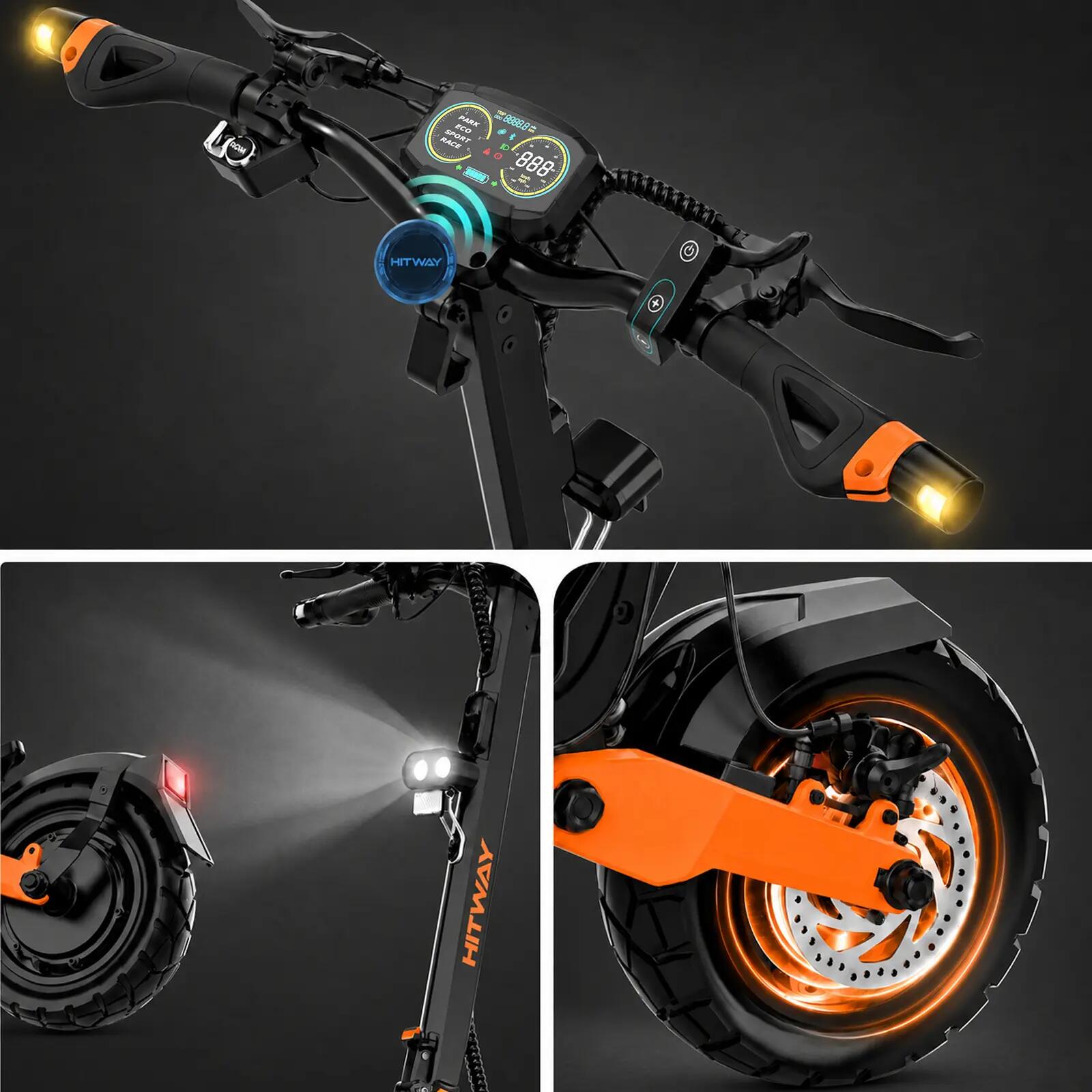 E-Scooter mit Straßenzulassung ABE, 2x1800W Doppelmotor, 100 km , NFC, H11 6/16