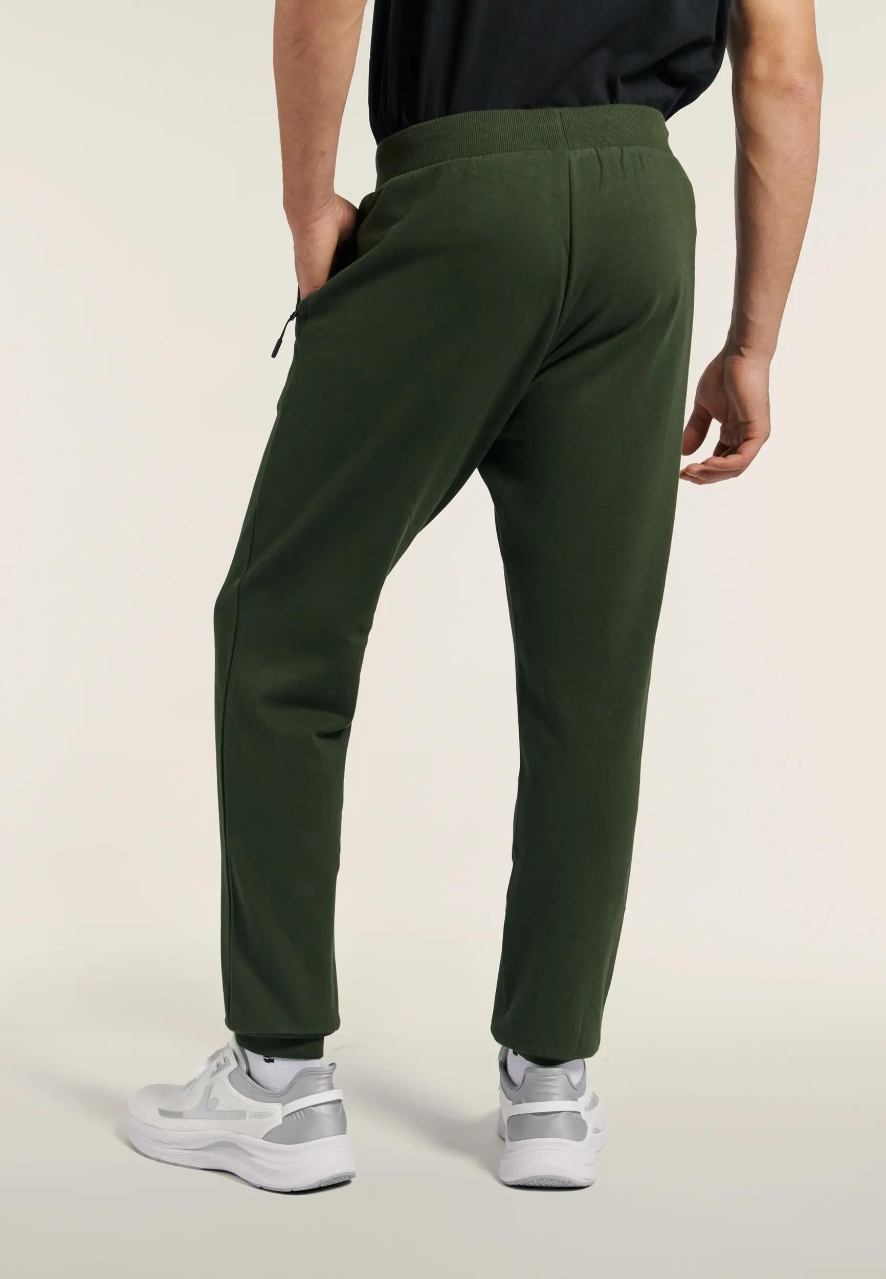 Heren sweatbroek met boorden en ritszakken 3/6