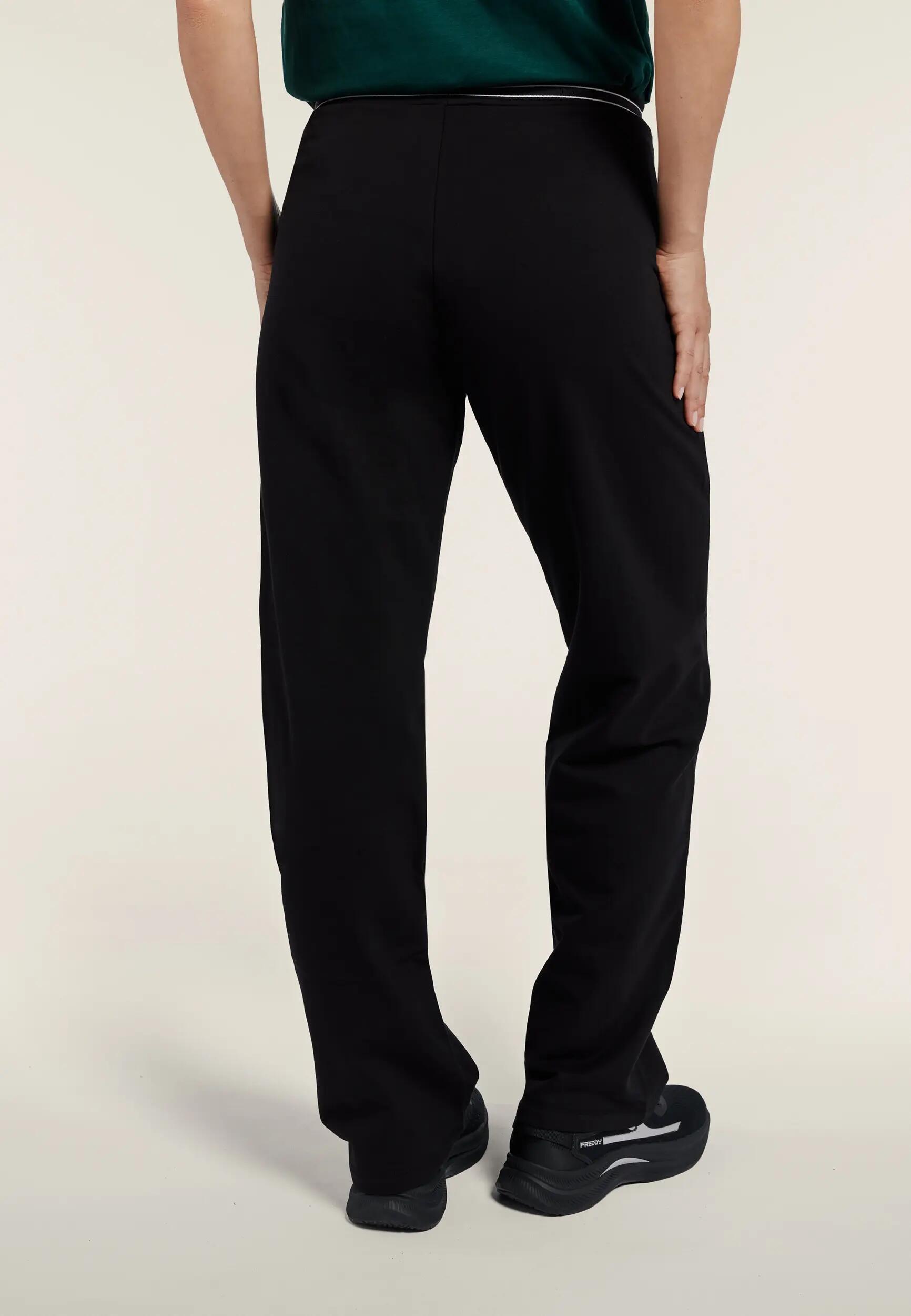 Pantalon coupe droite avec bande élastique nacrée griffée à la taille 3/6