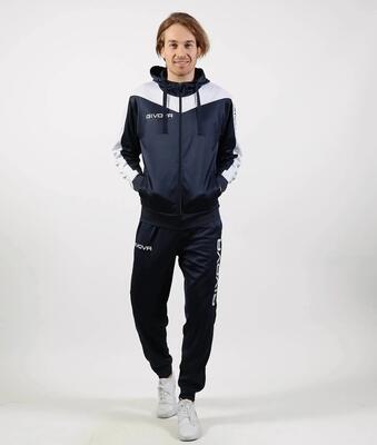 TUTA complete uomo ( acetato-poliestere) givova blu/bianco