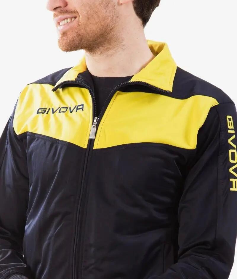 TUTA complete uomo ( acetato-poliestere) givova blu/giallo 3/4