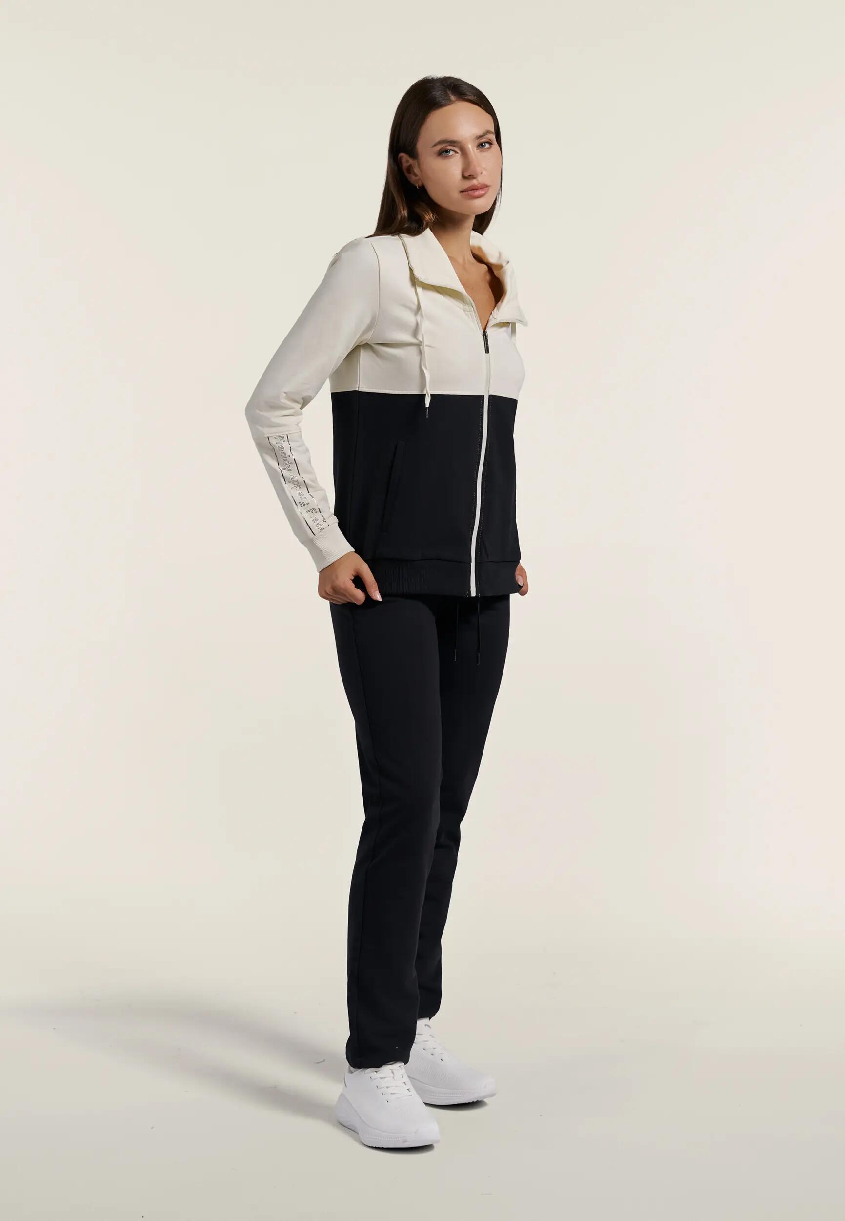 Tuta Sportiva Donna Colour Block con Zip e Collo Alto 2/9