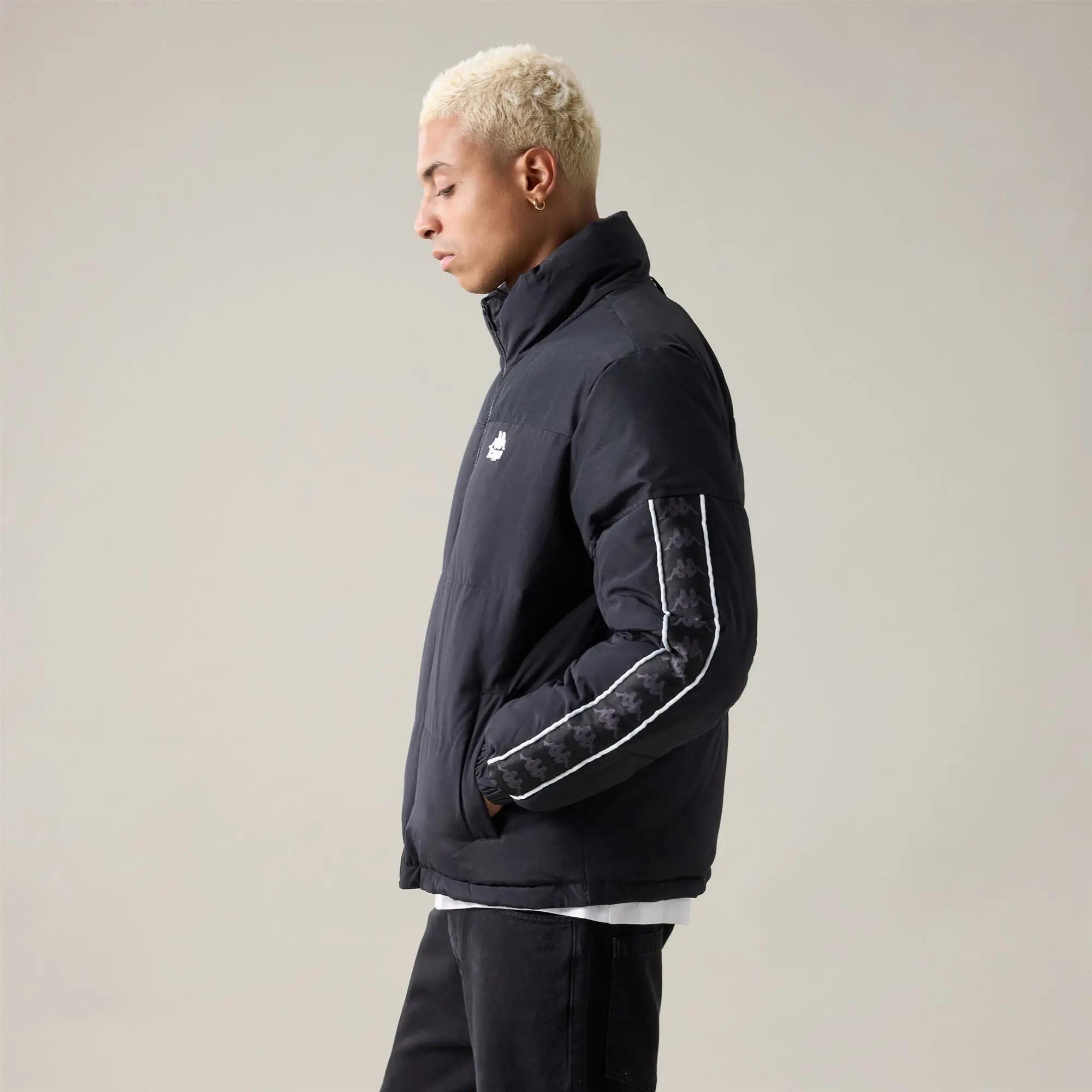 Giubbotto da uomo in cotone nero da streetwear sportivo 4/5