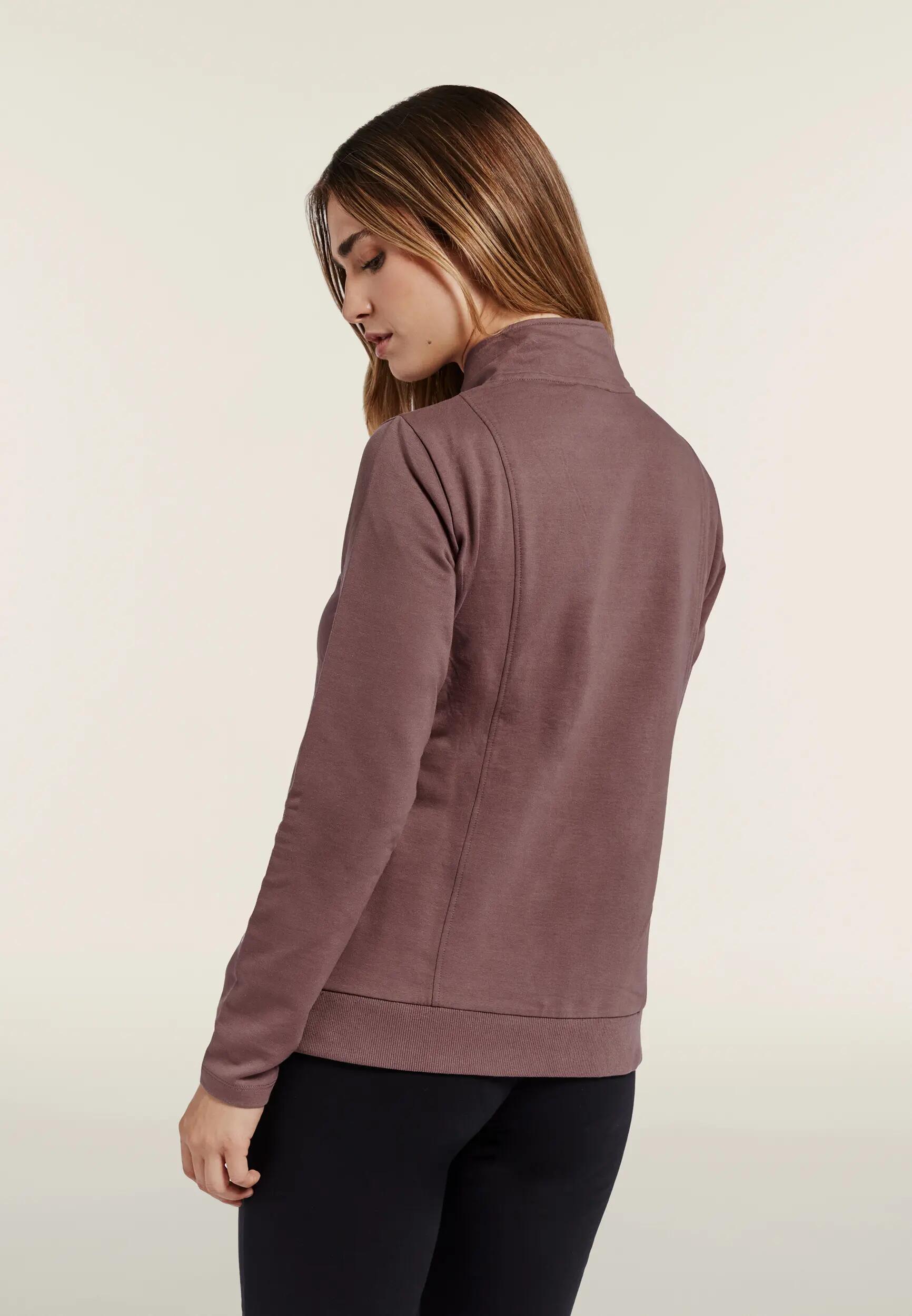 Tuta Sportiva da Donna Zip e Collo Alto in Felpa Garzata 3/9