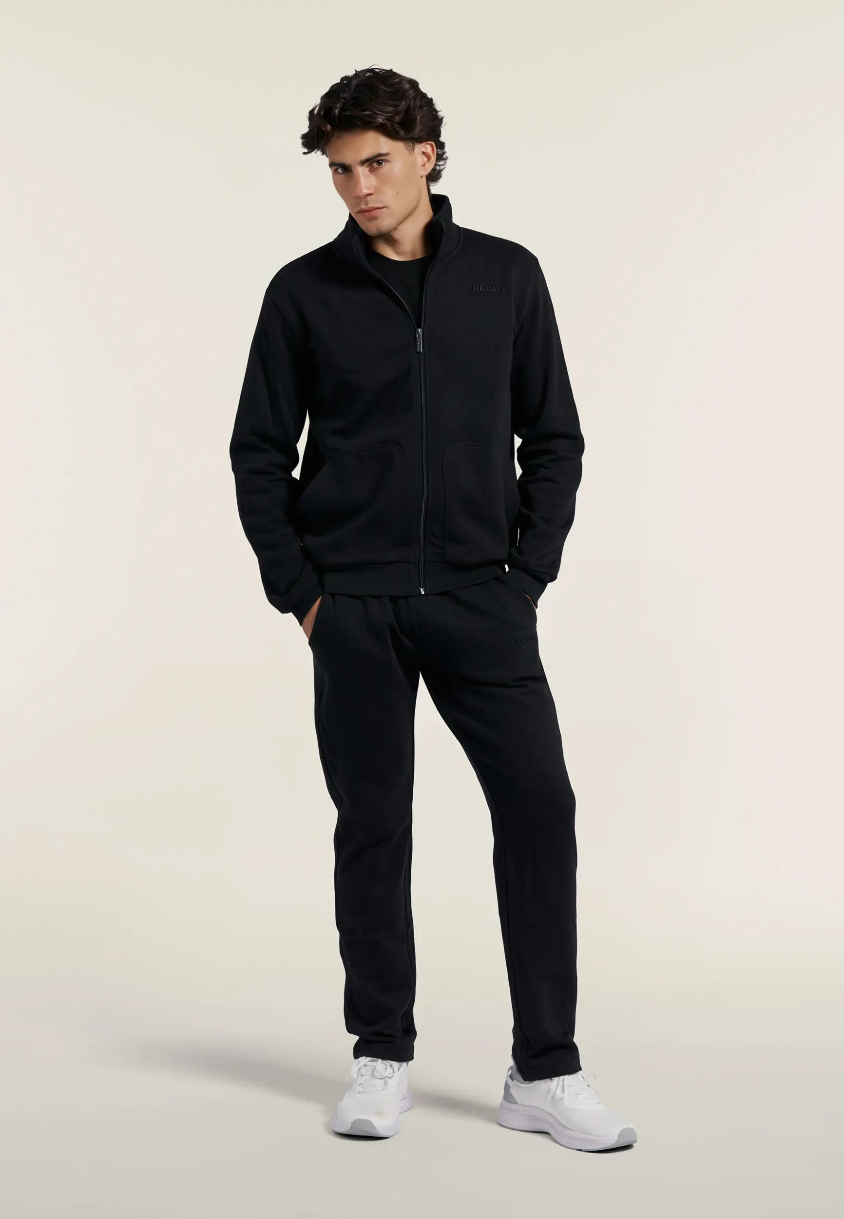 Survêtement de sport pour hommes zippé et à col montant, poches cousues 2/8