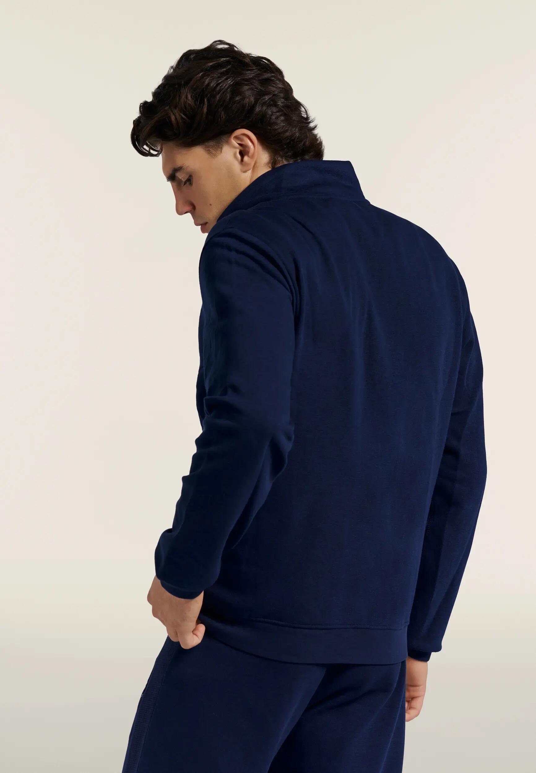Sportief herensweatshirt met hoge kraag, ritssluiting en borduursel op de borst 3/6