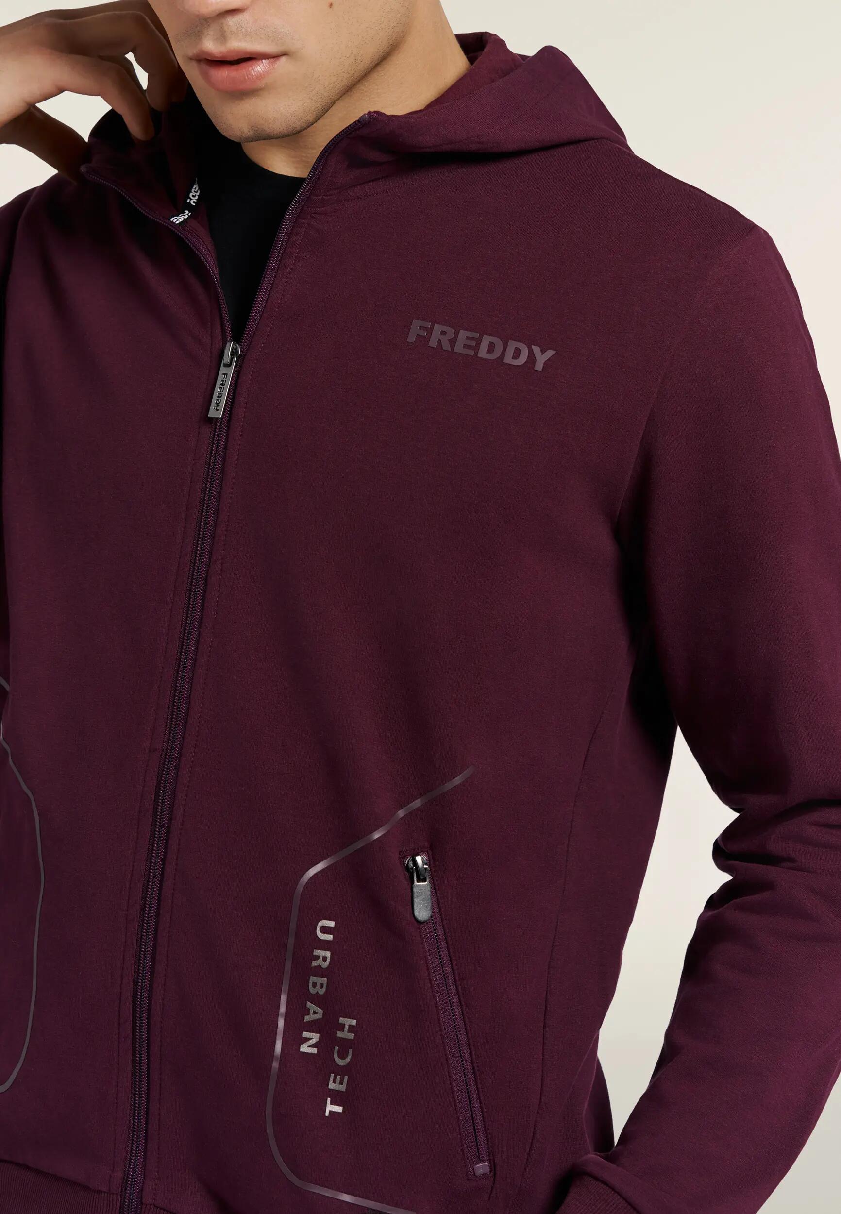 Sweat-shirt à capuche pour hommes en molleton brossé technique avec fermeture zi 4/6