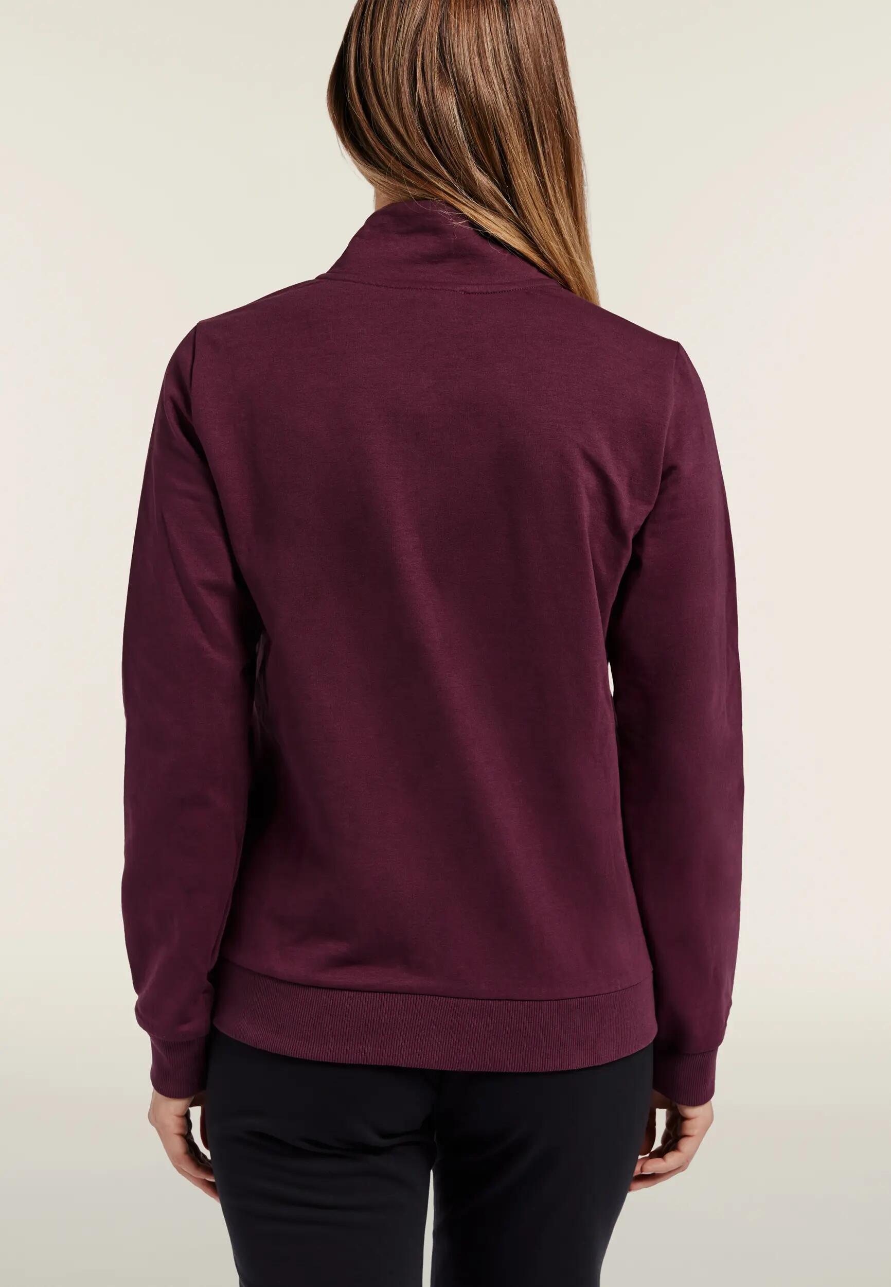 Chándal deportivo de mujer con cremallera, cuello alto y logotipos de cuentas 3/9