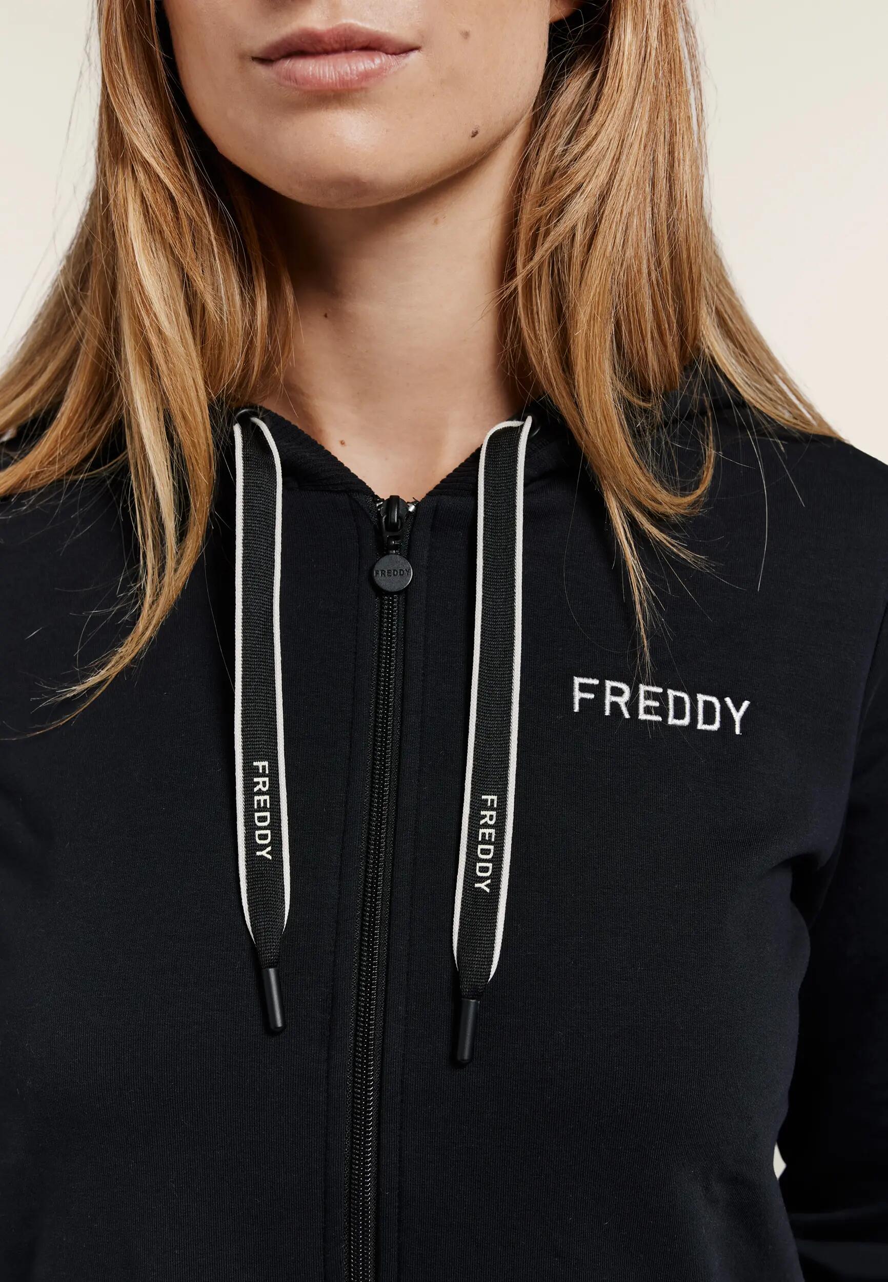 Sweat-shirt à capuche zippé pour femmes avec poches plaquées 4/6