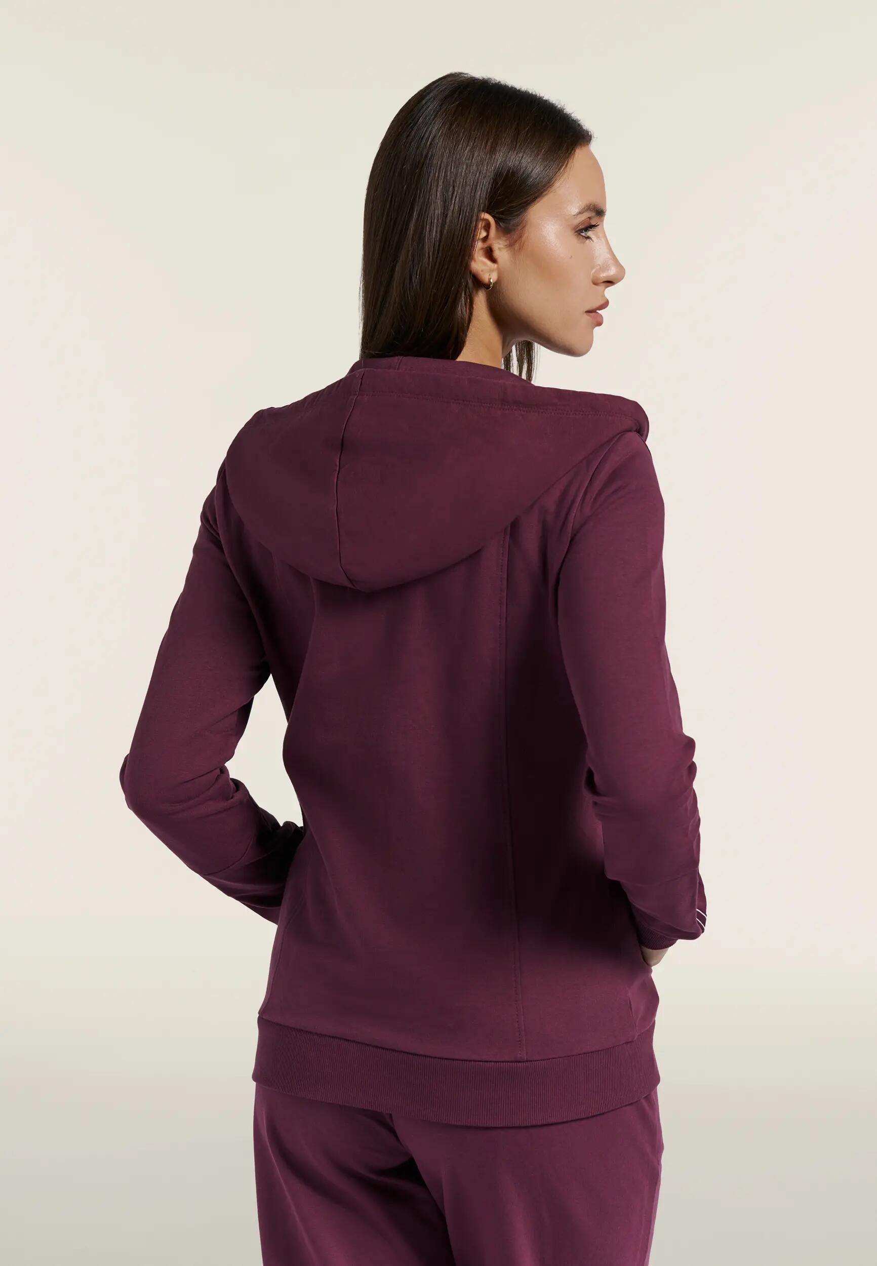 Sweat-shirt avec fermeture zippée et capuche et finitions élastiques griffées 3/6