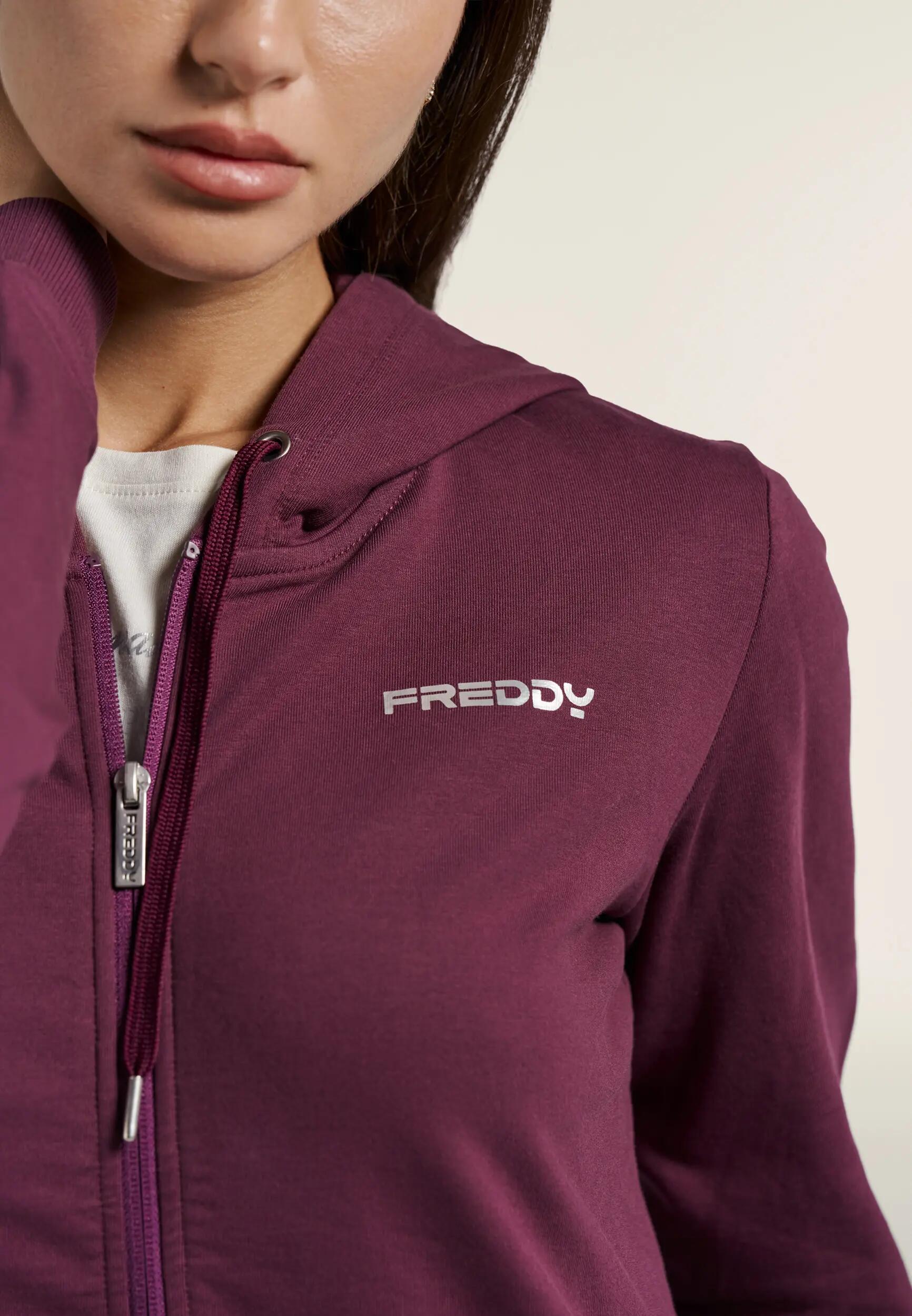 Sweat-shirt avec fermeture zippée et capuche et finitions élastiques griffées 4/6